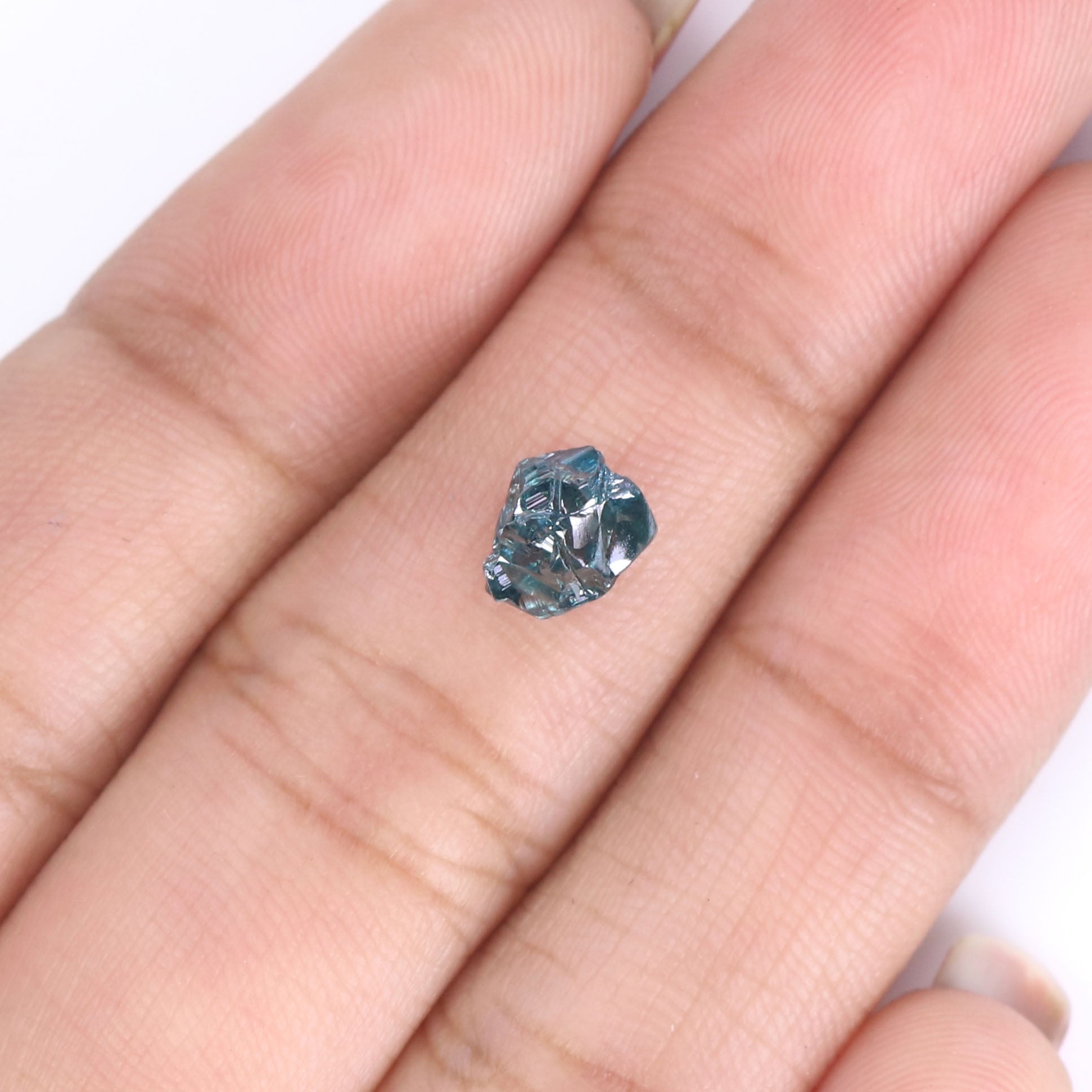 Natural Loose Rough Blue Color Diamond 1.19 CT 6.66 MM Rough Irregular Cut Diamond KDL2308