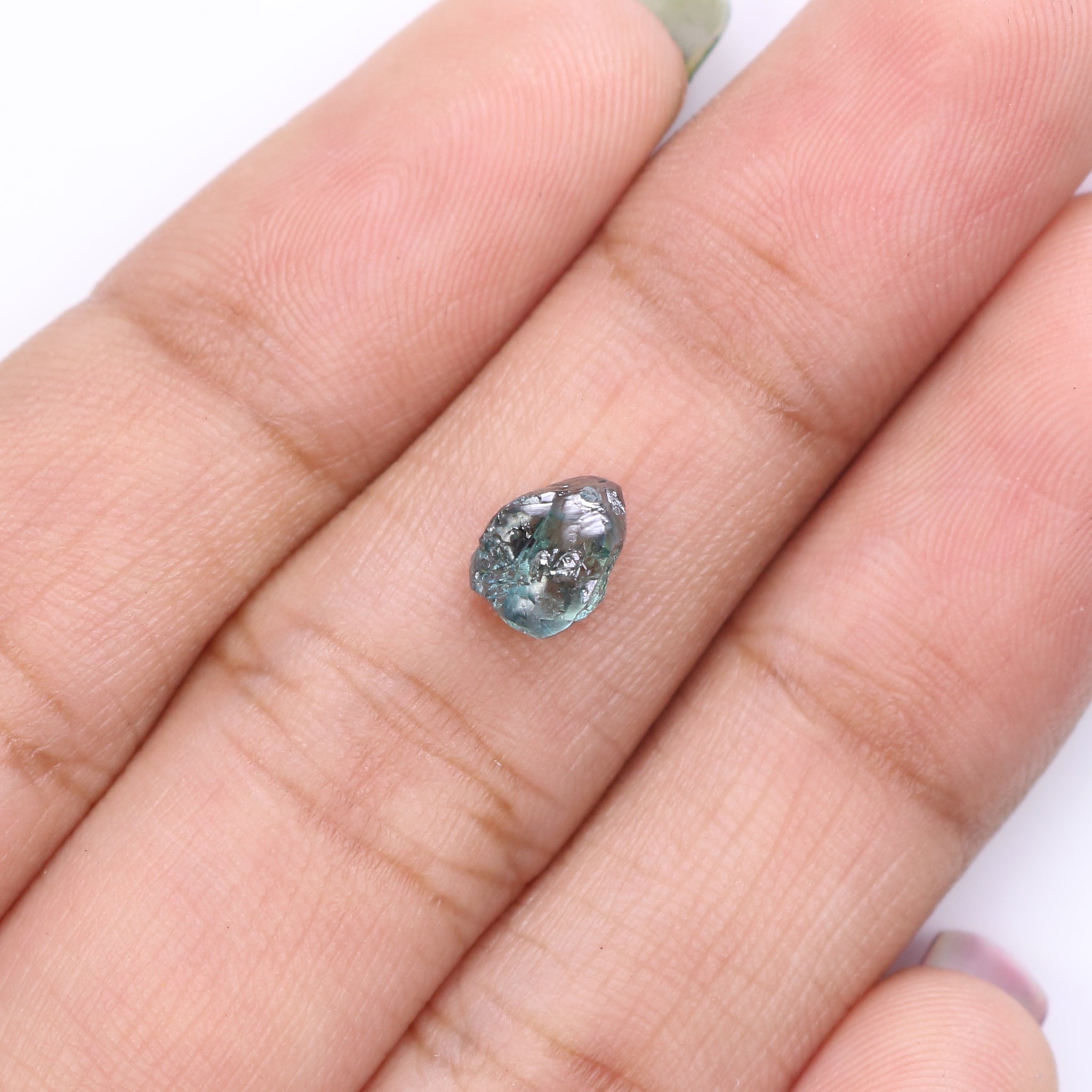1.04 CT Natural Loose Rough Shape Diamond Blue Color Rough Cut Diamond 6.60 MM Natural Loose Blue Diamond Rough Irregular Cut Diamond L2256