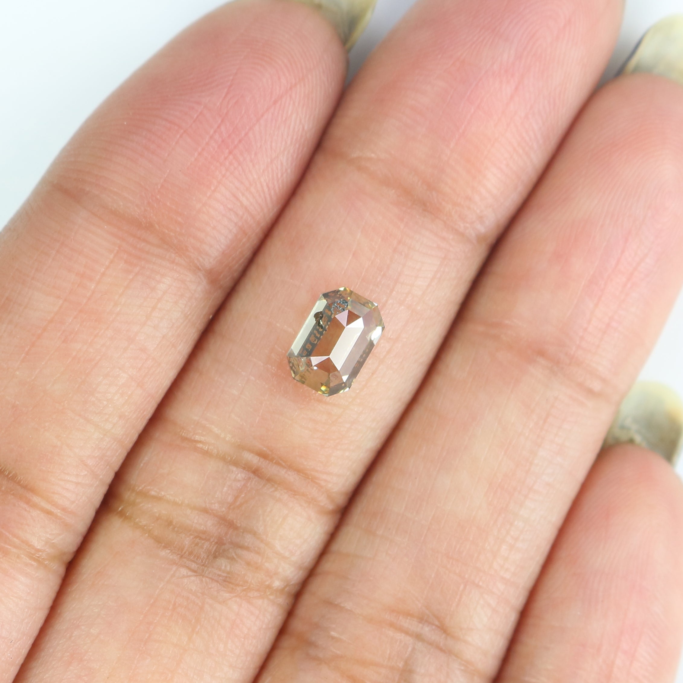 1.17 CT Natural Loose Emerald Shape Diamond White - K Color Emerald Shape Diamond 6.85 MM Natural White - K Emerald Rose Cut Diamond KDL2615