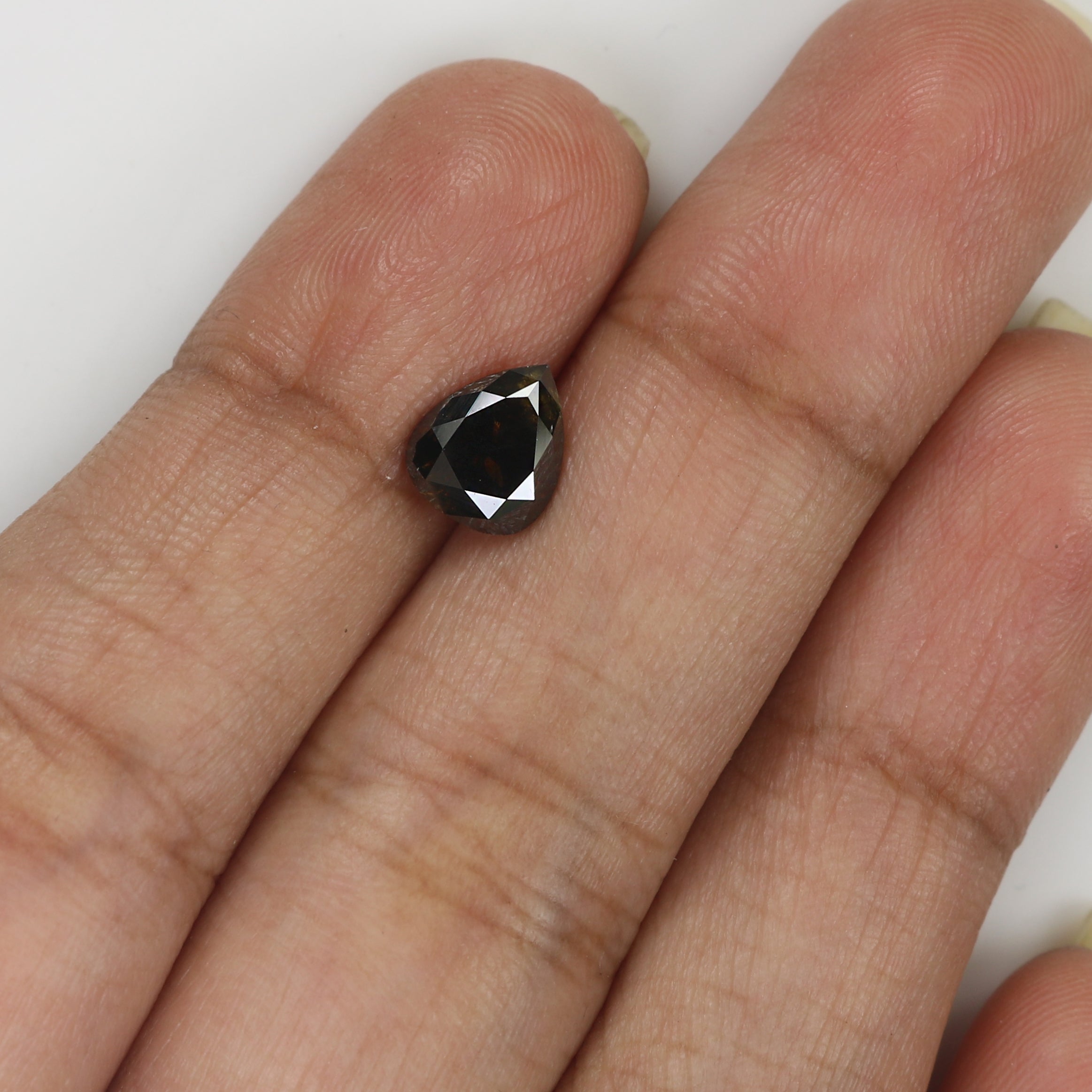 1.41 Ct Natural Loose Pear Shape Diamond Brown Color Pear Cut Diamond 7.80 MM Natural Loose Brown Color Pear Brilliant Cut Diamond LQ8075