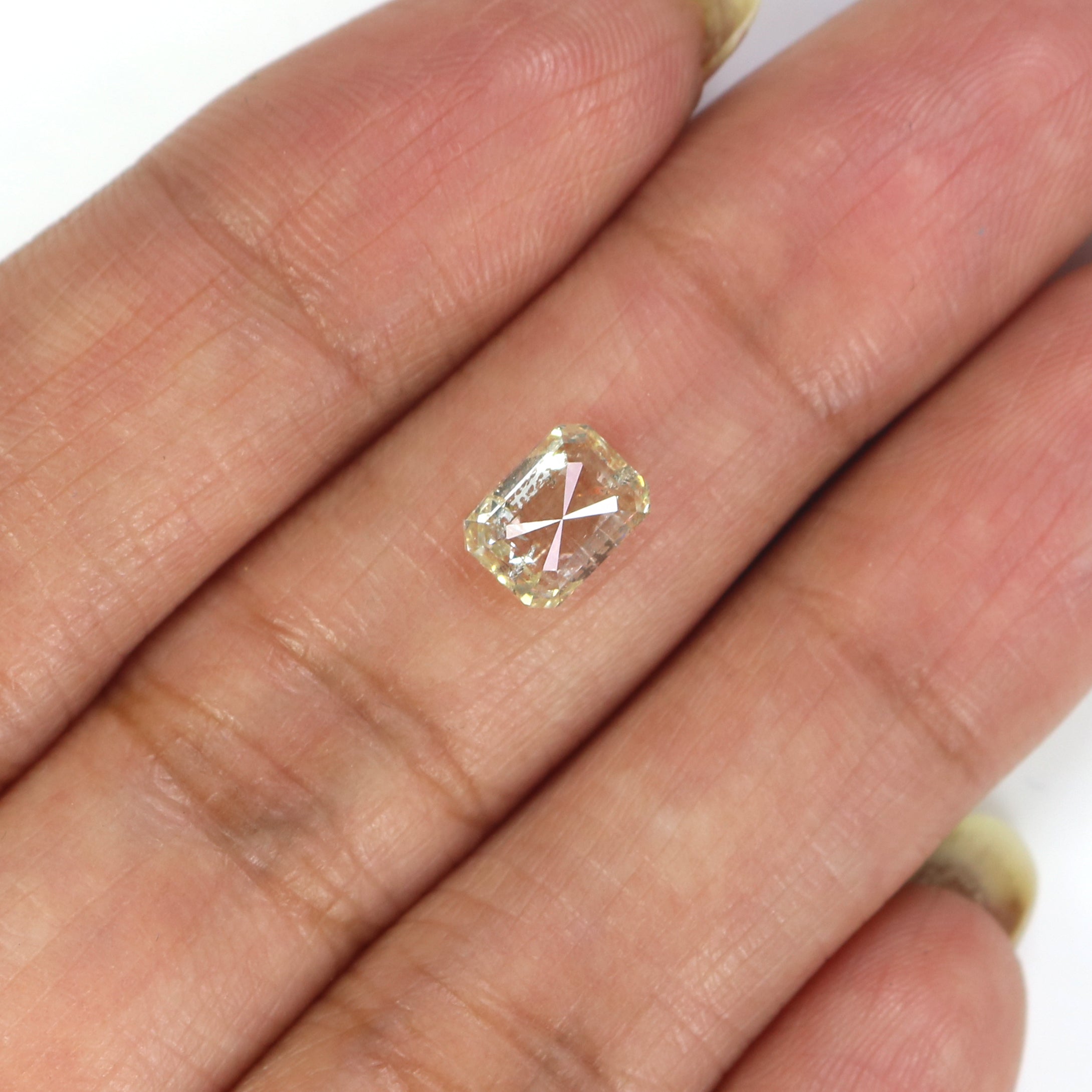 1.16 CT Natural Loose Emerald Shape Diamond White - J Color Emerald Cut Diamond 6.65 MM Natural Loose Emerald Shape Rose Cut Diamond KDL2661