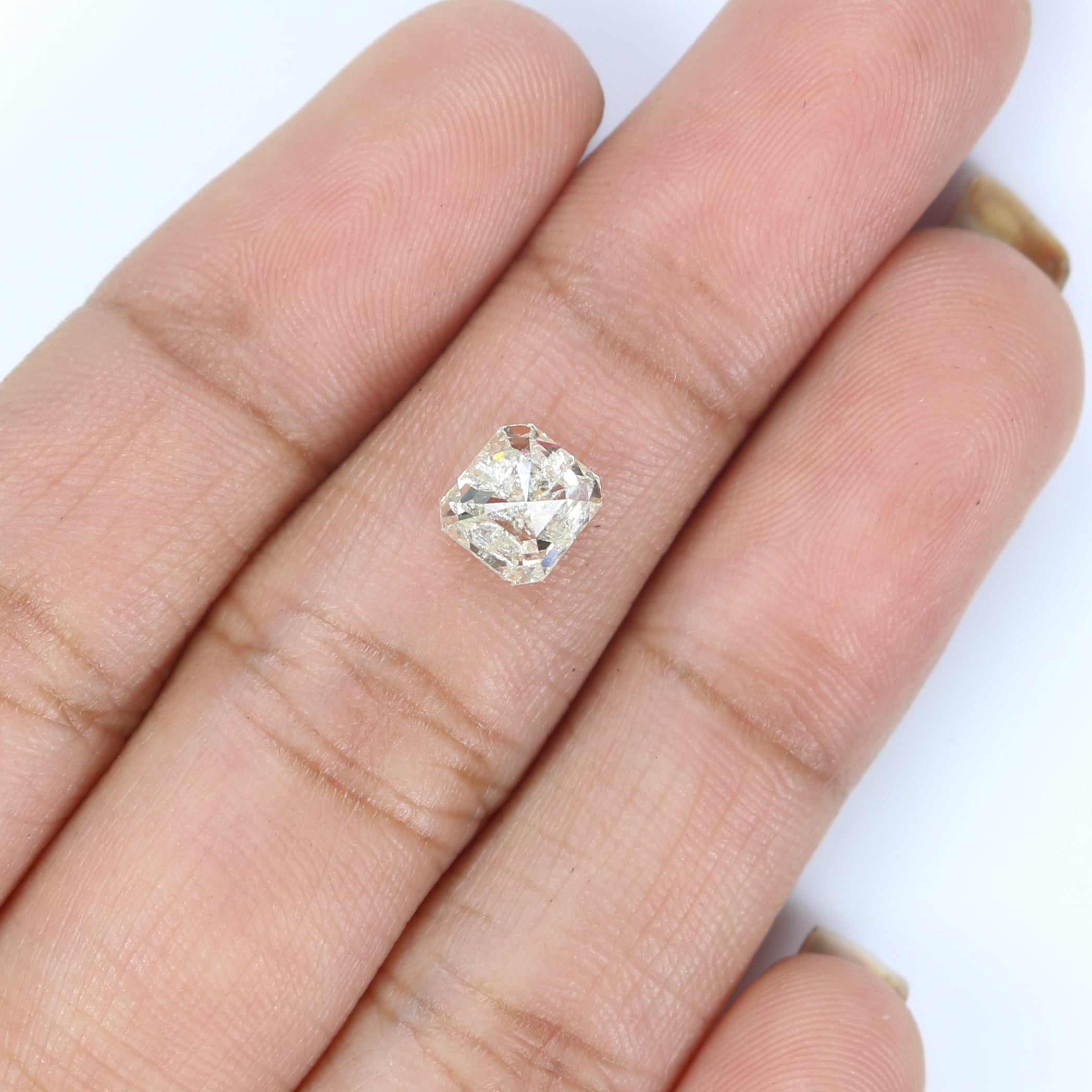 1.31 CT Natural Loose Square Shape Diamond White - J Color Square Diamond 5.90 MM Natural Loose White Diamond Square Rose Cut Diamond QL2574