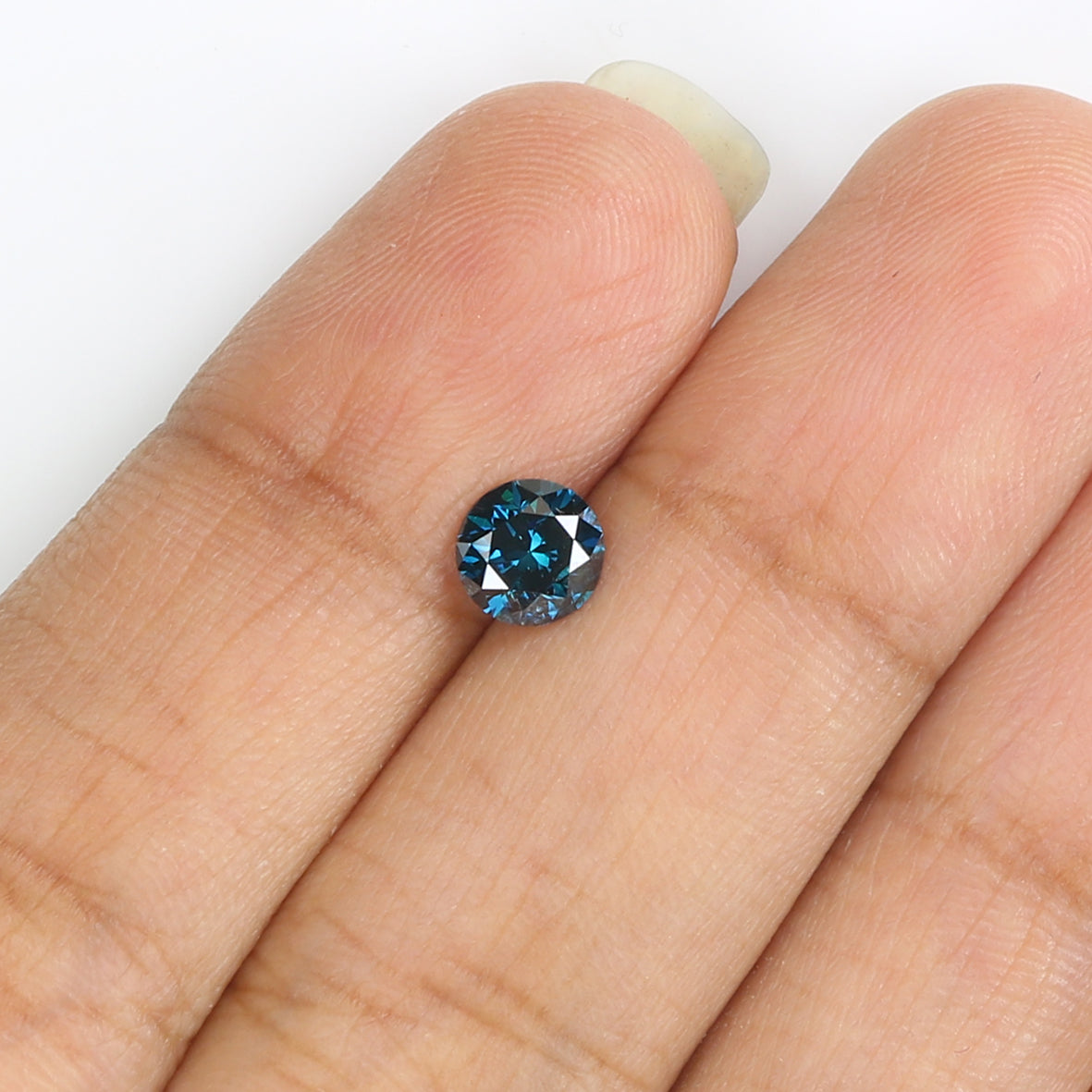 Natural Loose Round Blue Color Diamond 0.70 CT 5.35 MM Round Shape Brilliant Cut Diamond KDL2043