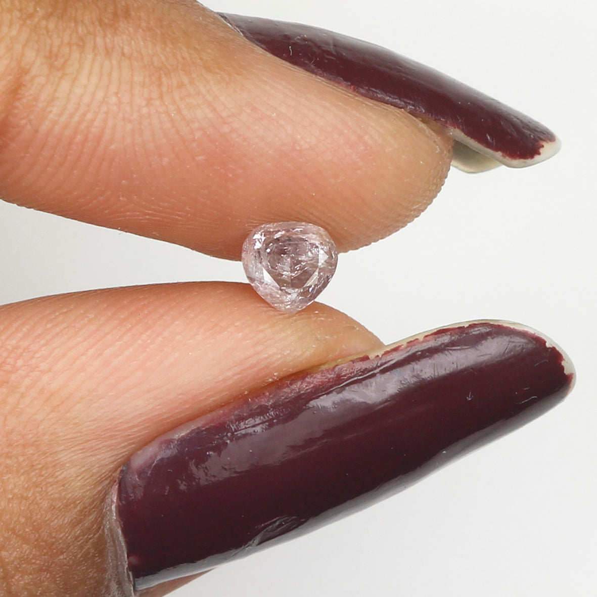 0.39 Ct Natural Loose Diamond, Heart Diamond, Pink Diamond, Rose Cut Diamond,Heart Shape Diamond, Antique Diamond KR922