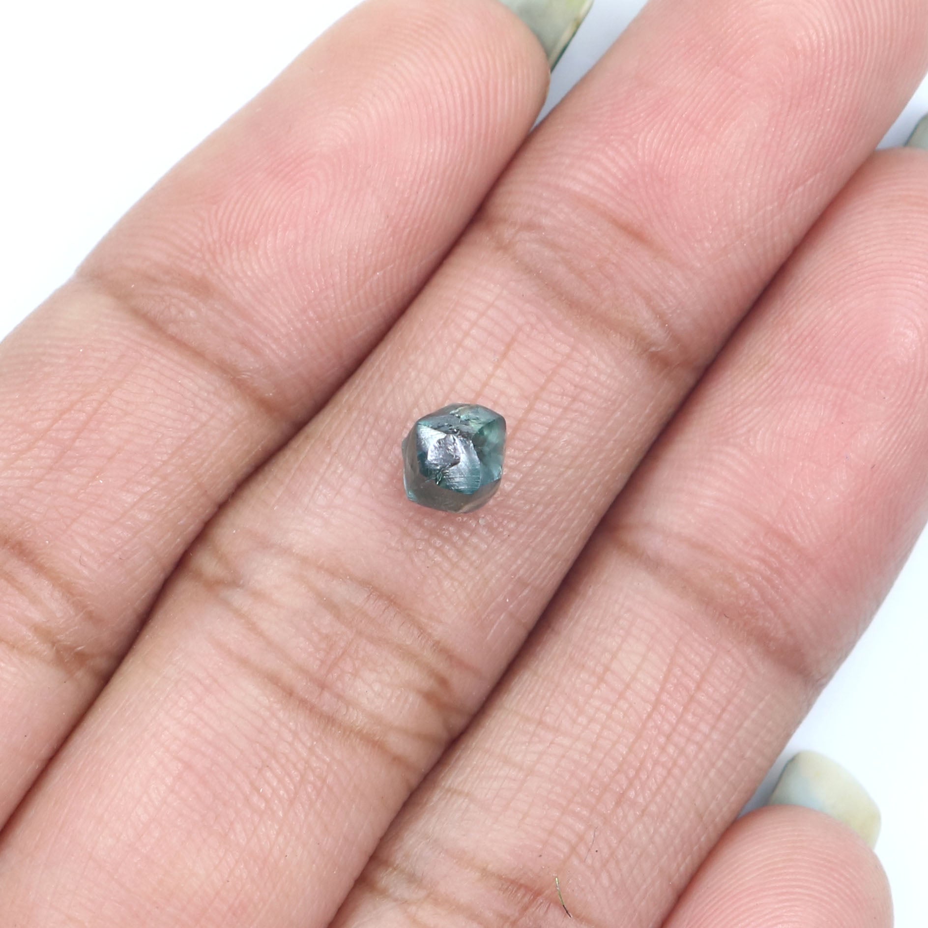 1.00 CT Natural Loose Rough Shape Diamond Blue Color Rough Cut Diamond 5.65 MM Natural Loose Blue Color Rough Irregular Cut Diamond QL2333