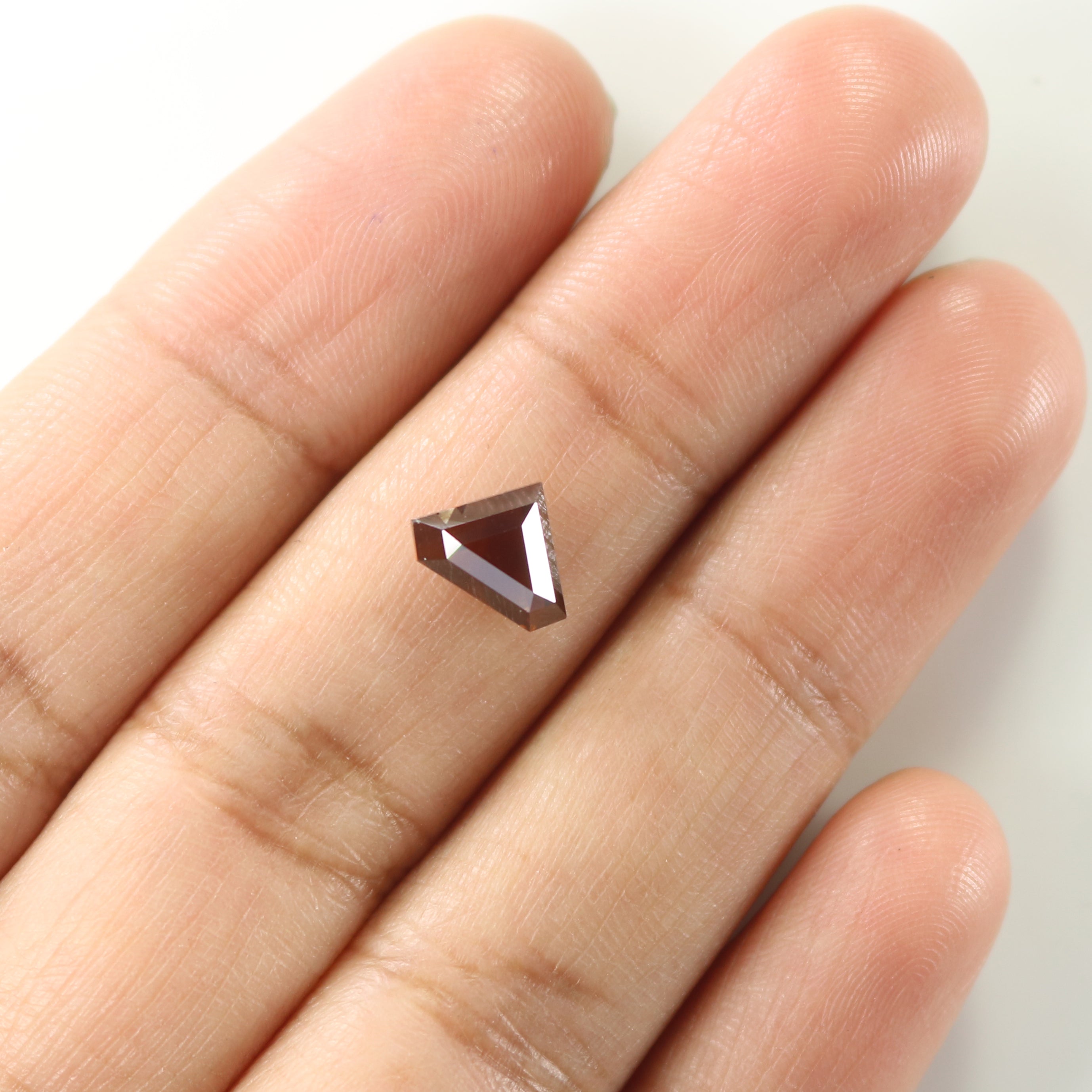 1.70 CT Natural Loose Shield Shape Diamond Brown Color Shield Shape Diamond 6.85 MM Natural Loose Diamond Shield Rose Cut Diamond QL1866