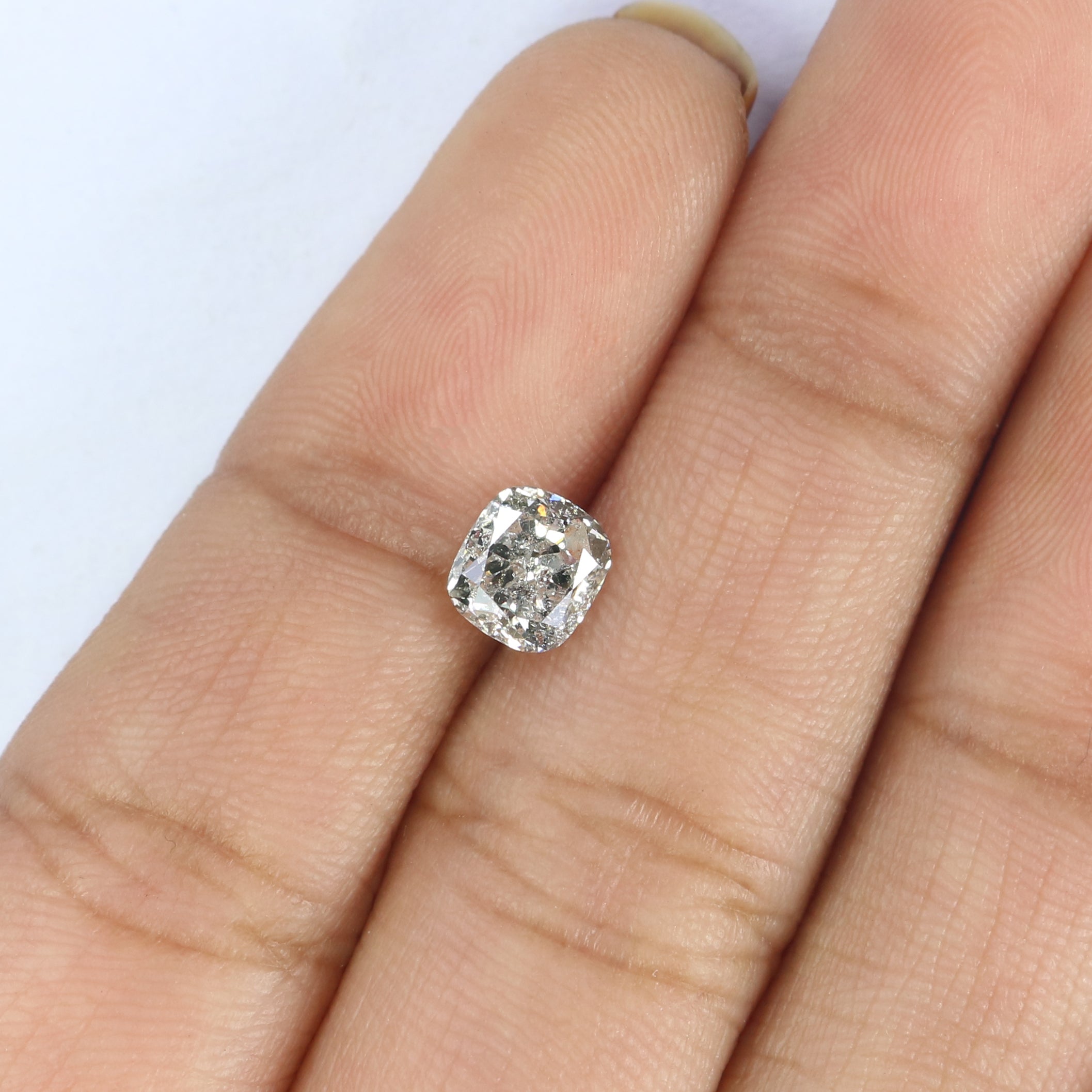 Natural Loose Cushion Diamond White - F Color 1.02 CT 5.78 MM Cushion Shape Rose Cut Diamond L2663