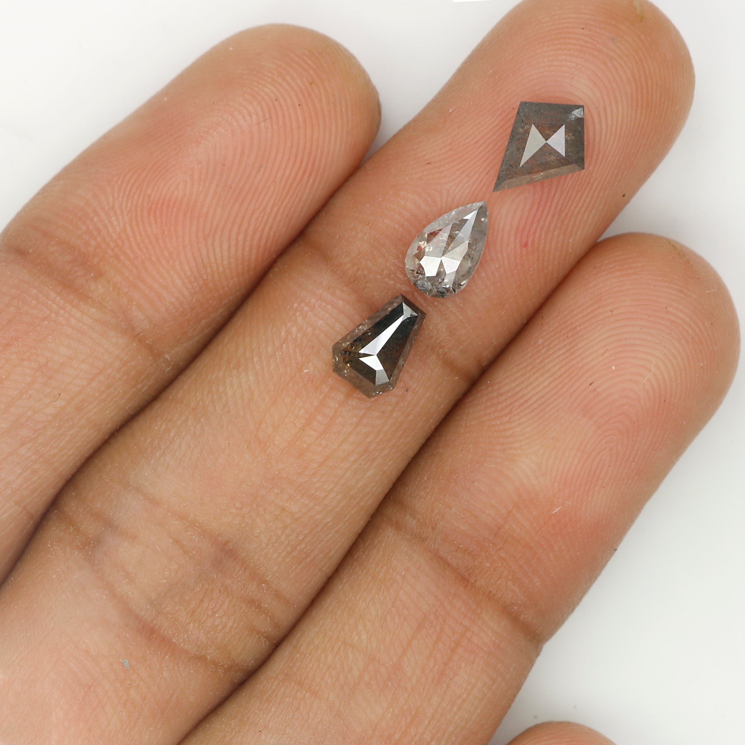 1.54 Ct Natural Loose Diamond, Mix Diamond, Salt And Pepper Diamond, Black Diamond, Grey Diamond, Minimal Diamond, Geometric Diamond, KDL713