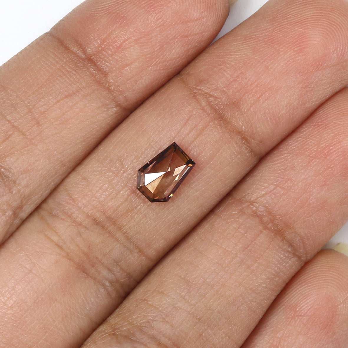 0.86 CT Natural Loose Coffin Cut Diamond Dark Brown Color Coffin Shape Diamond 7.20 MM Natural Loose Diamond Coffin Rose Cut Diamond QL6459