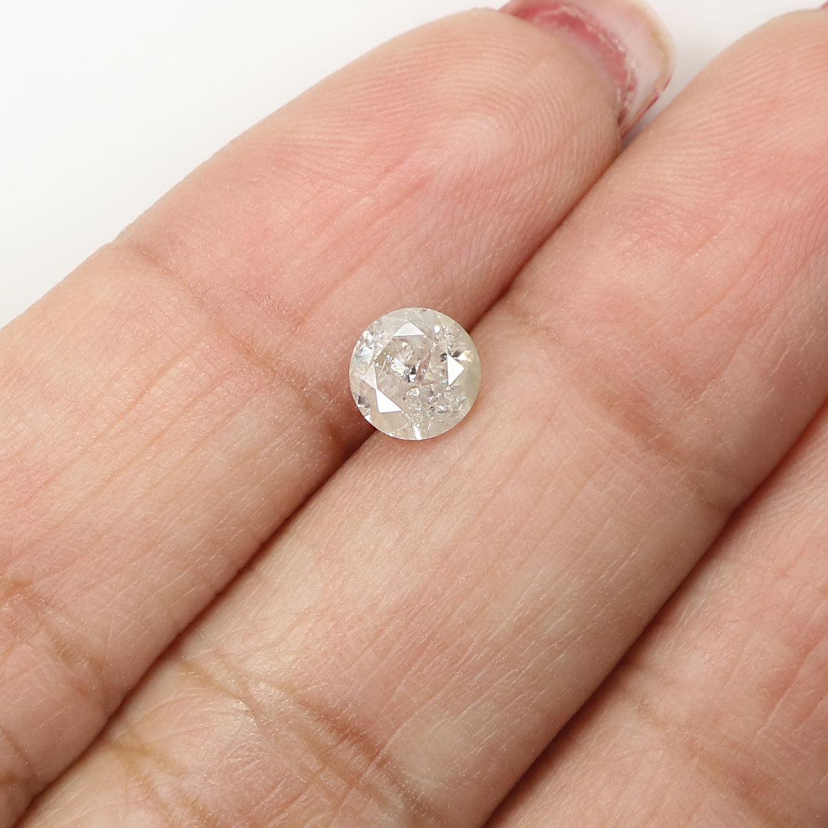 Natural Loose Round White Milky Color Diamond 0.72 CT 5.50 MM Round Shape Brilliant Cut Diamond KR1810