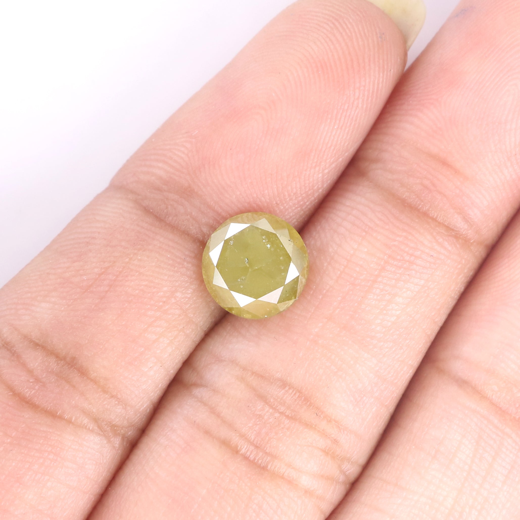 2.24 CT Natural Loose Round Shape Diamond Yellow Color Round Cut Diamond 7.75 MM Natural Yellow Diamond Round Brilliant Cut Diamond LQ9966