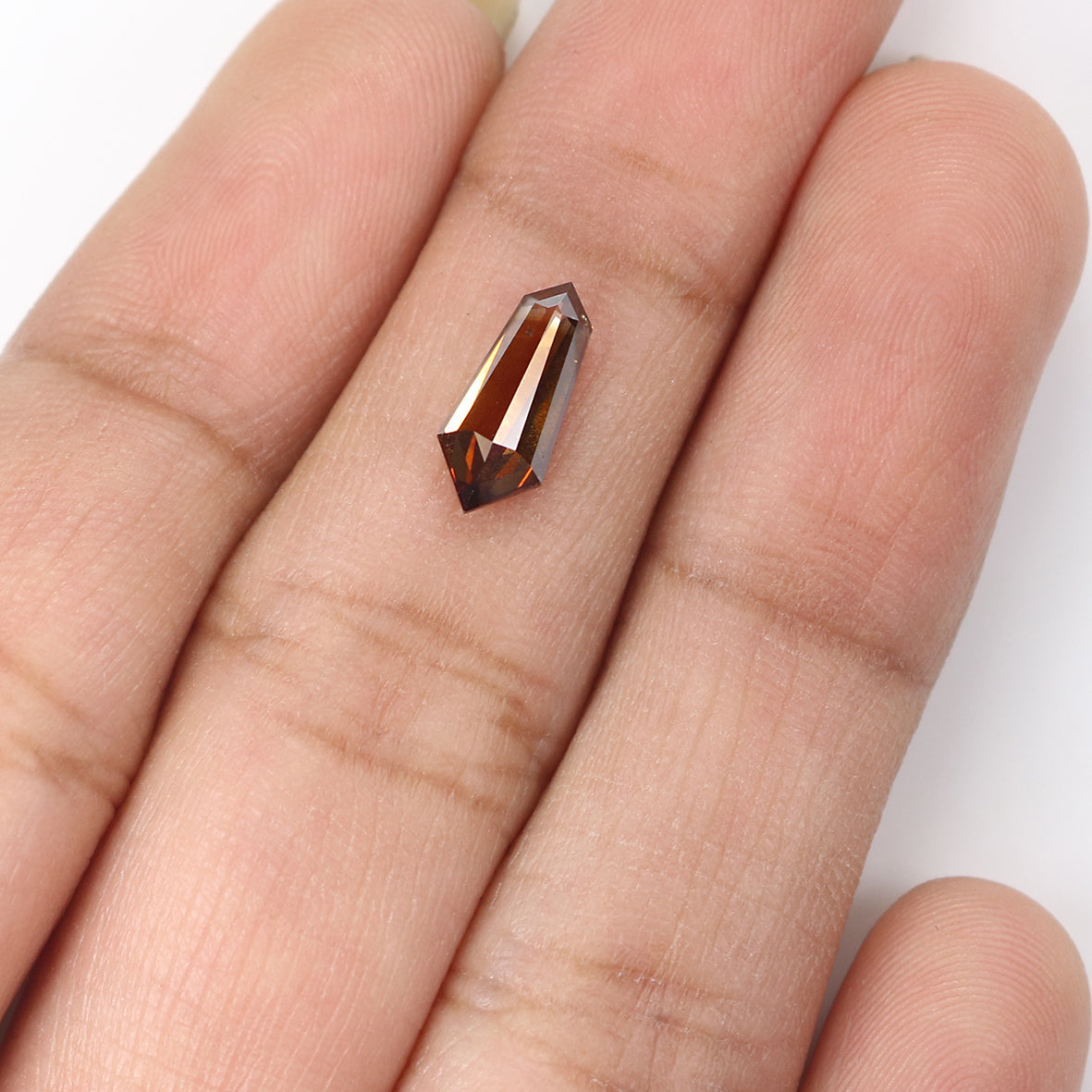0.93 CT Natural Loose Shield Shape Diamond Brown Color Shield Cut Diamond 10.25 MM Natural Brown Diamond Shield Rose Cut Diamond QL1795