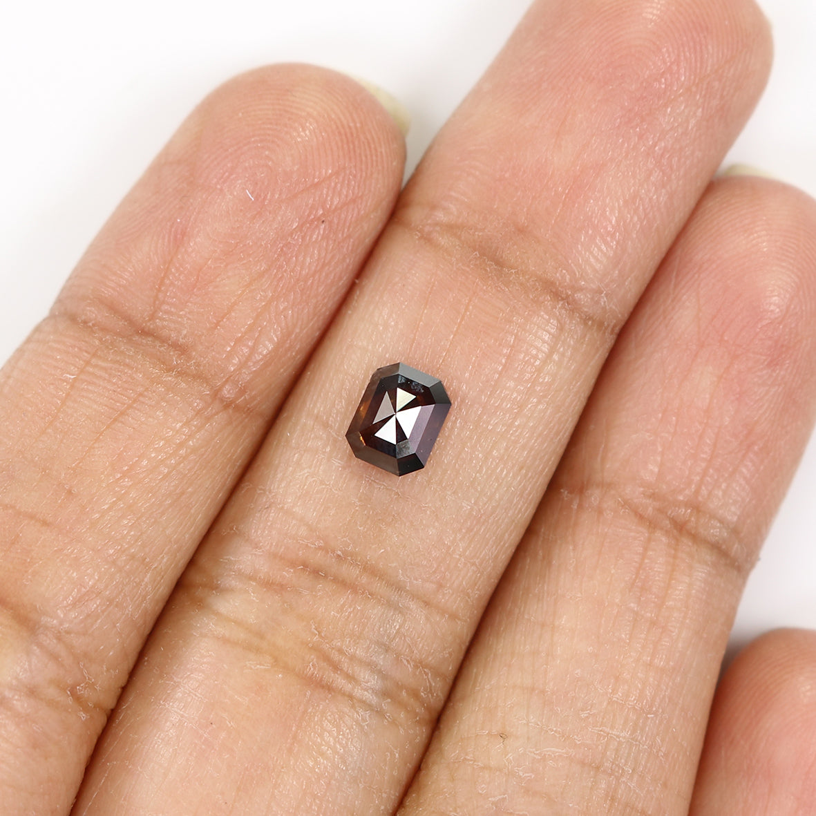 0.75 CT Natural Loose Radiant Shape Diamond Brown Color Radiant Diamond 5.75 MM Natural Loose Brown Color Radiant Rose Cut Diamond LQ8117