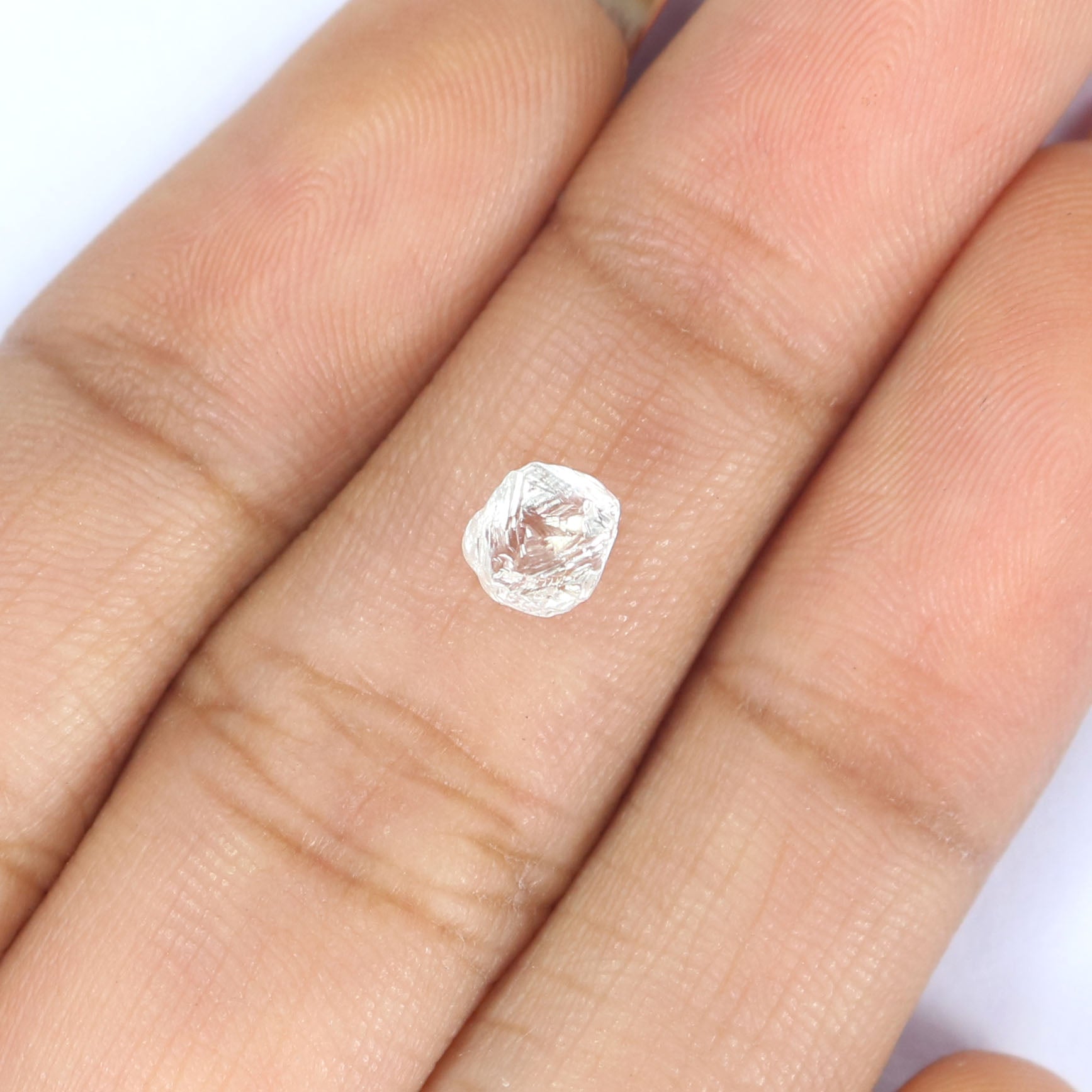 0.97 CT Natural Loose Rough Shape Diamond White-F Color Rough Cut Diamond 5.40 MM Natural White-F Diamond Rough Irregular Cut Diamond QL2470