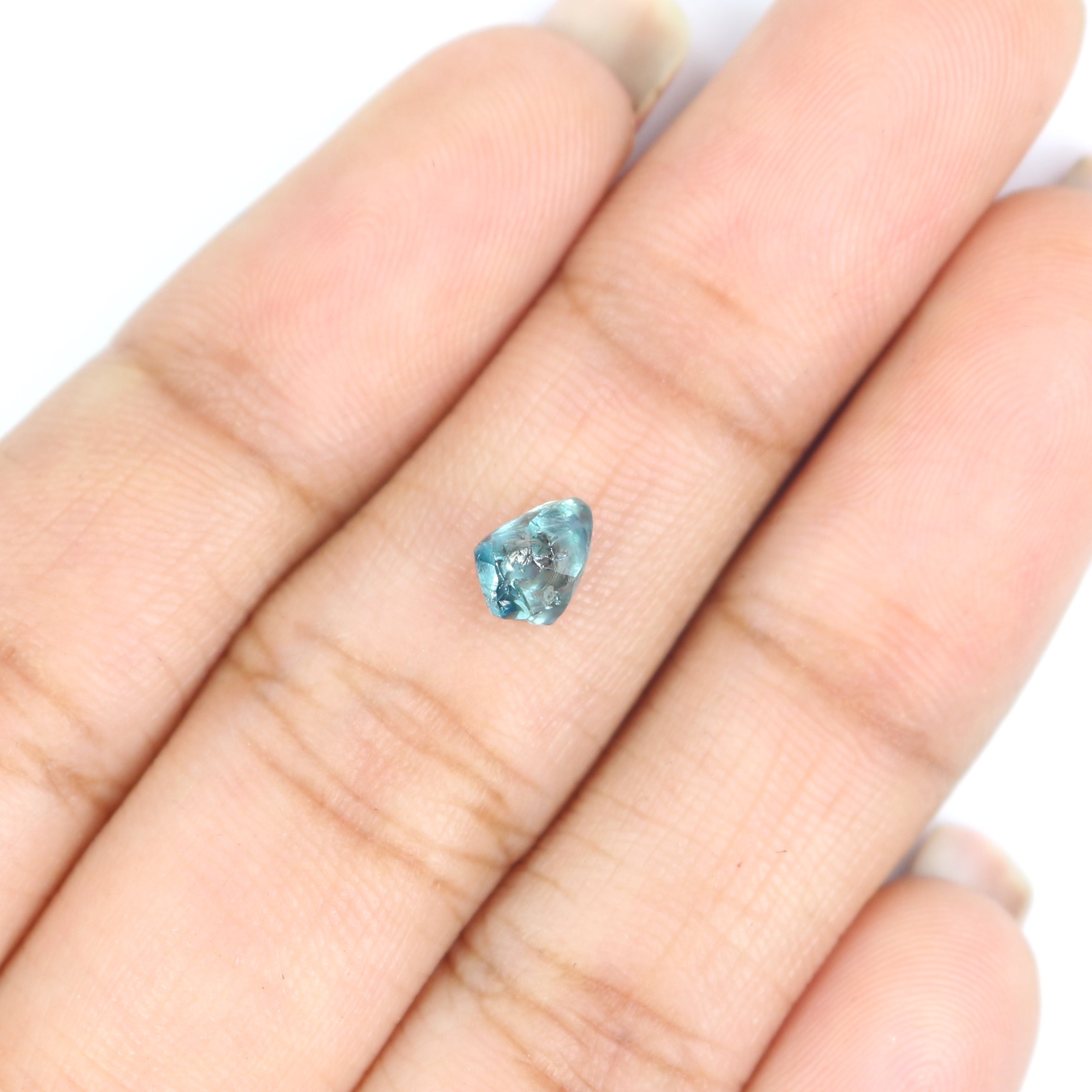 0.80 CT Natural Loose Rough Shape Diamond Blue Color Rough Cut Diamond 6.15 MM Natural Loose Blue Diamond Rough Crystal Cut Diamond LQ2330