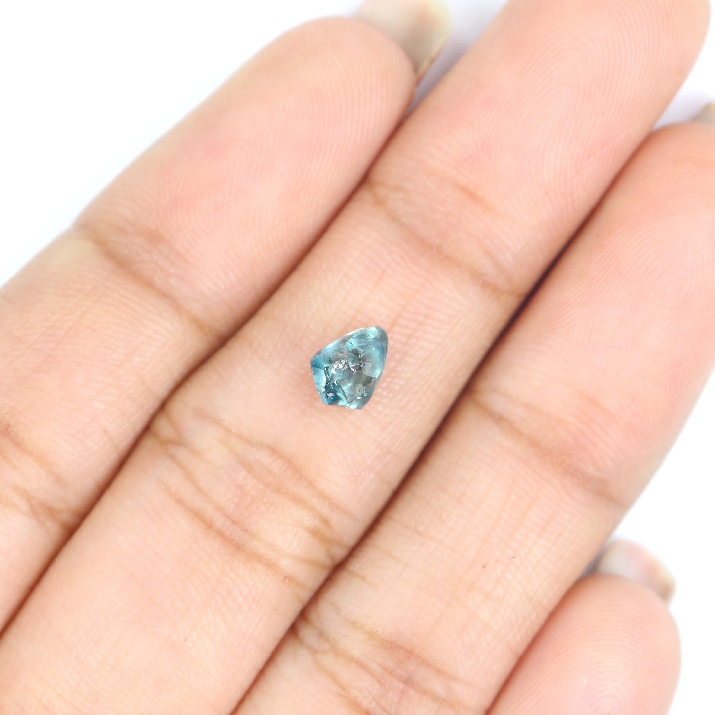 Natural Loose Rough Blue Color Diamond 0.80 CT 6.17 MM Rough Irregular Cut Diamond L2330