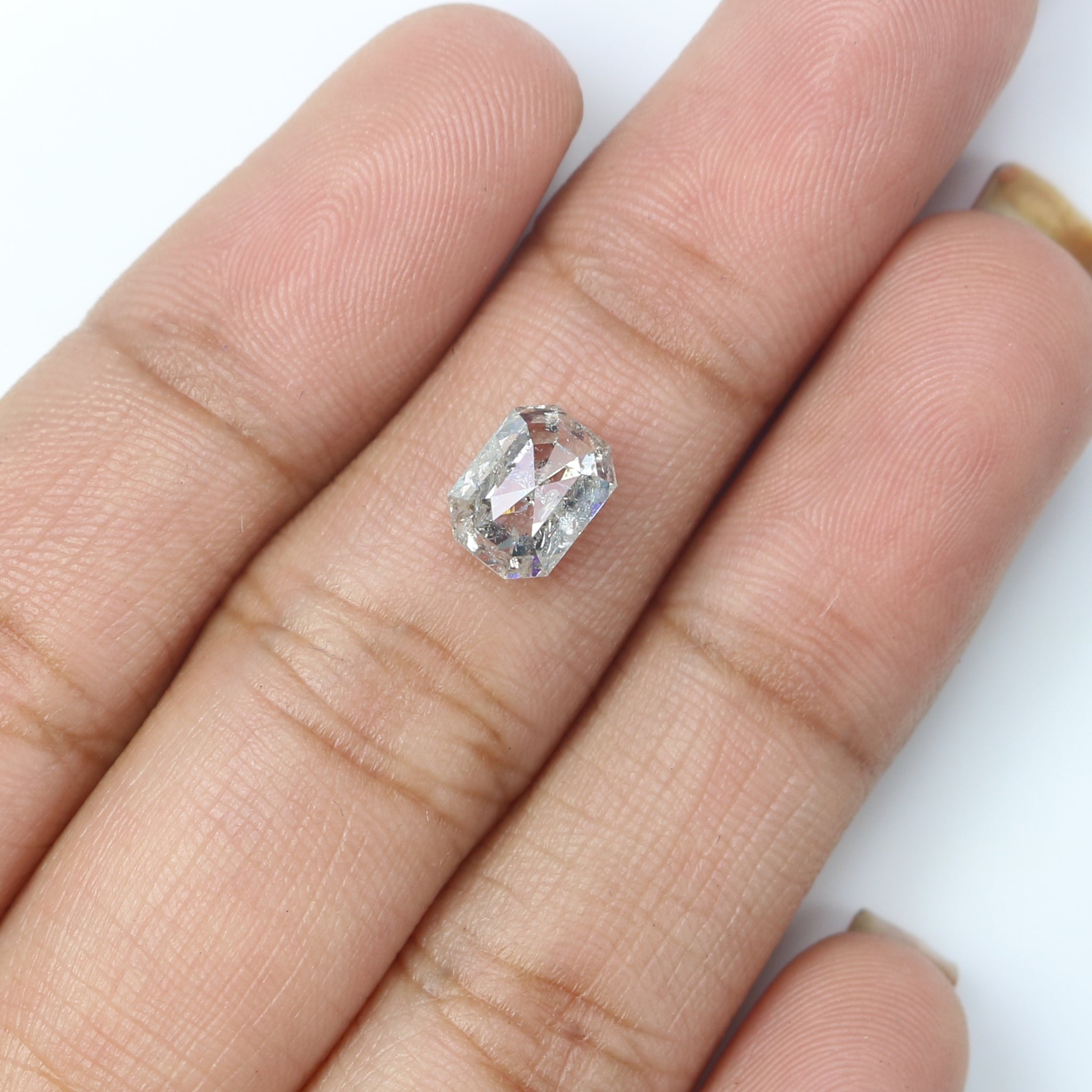 1.57 CT Natural Loose Emerald Shape Diamond White - G Color Emerald Cut Diamond 7.30 MM Natural Loose Emerald Shape Rose Cut Diamond QL2584