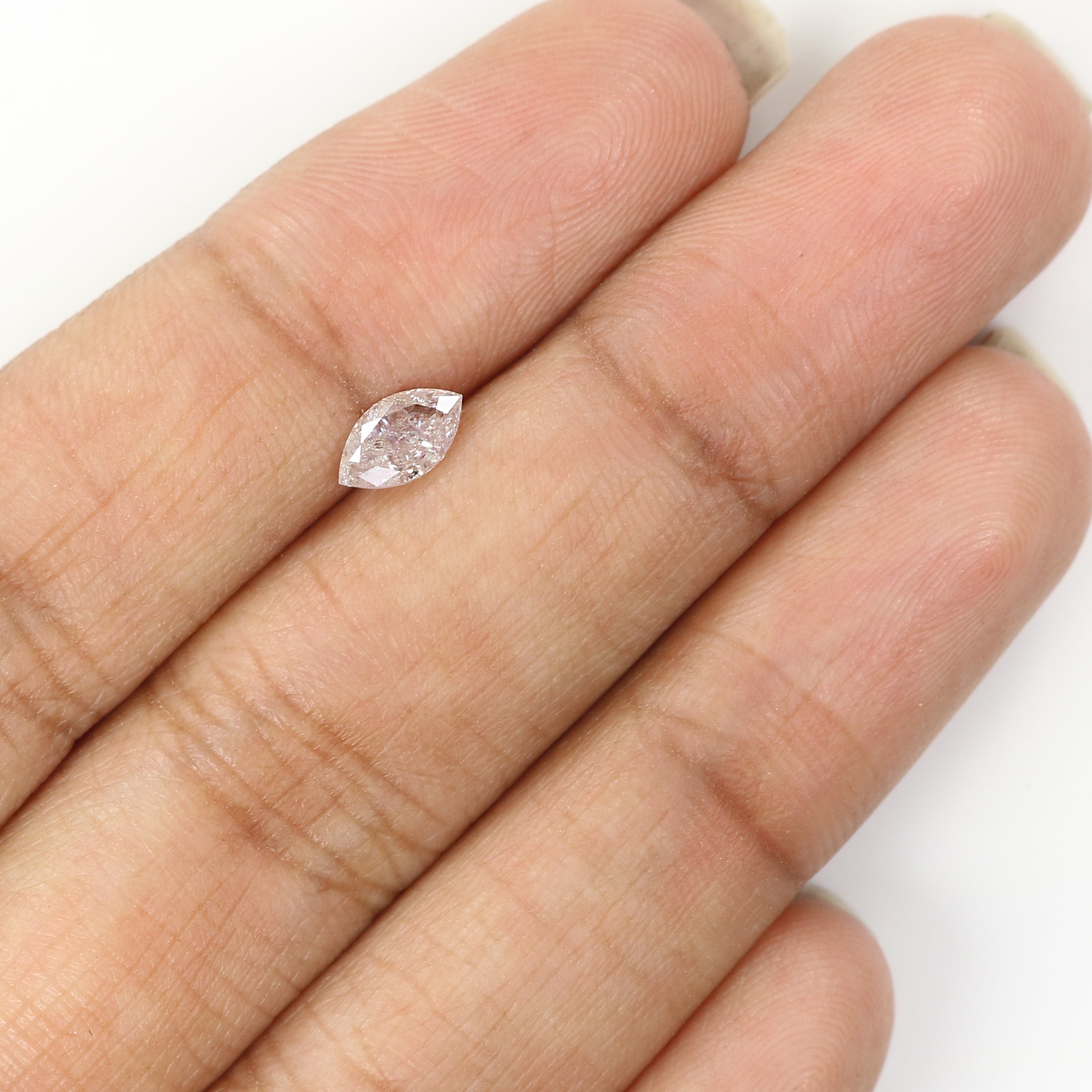 Natural Loose Marquise Light pink Color Diamond 0.45 CT 6.80 MM Marquise Shape Rose Cut Diamond L1588