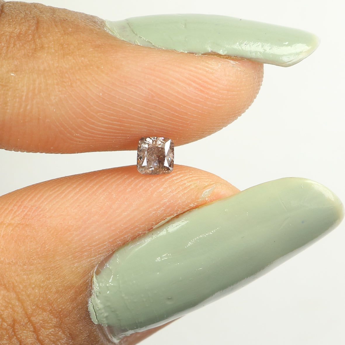 0.22 Ct Natural Loose Diamond, Cushion Diamond, Brown Diamond, Pink Diamond, Polished Diamond, Real Diamond, Rustic Diamond L5600