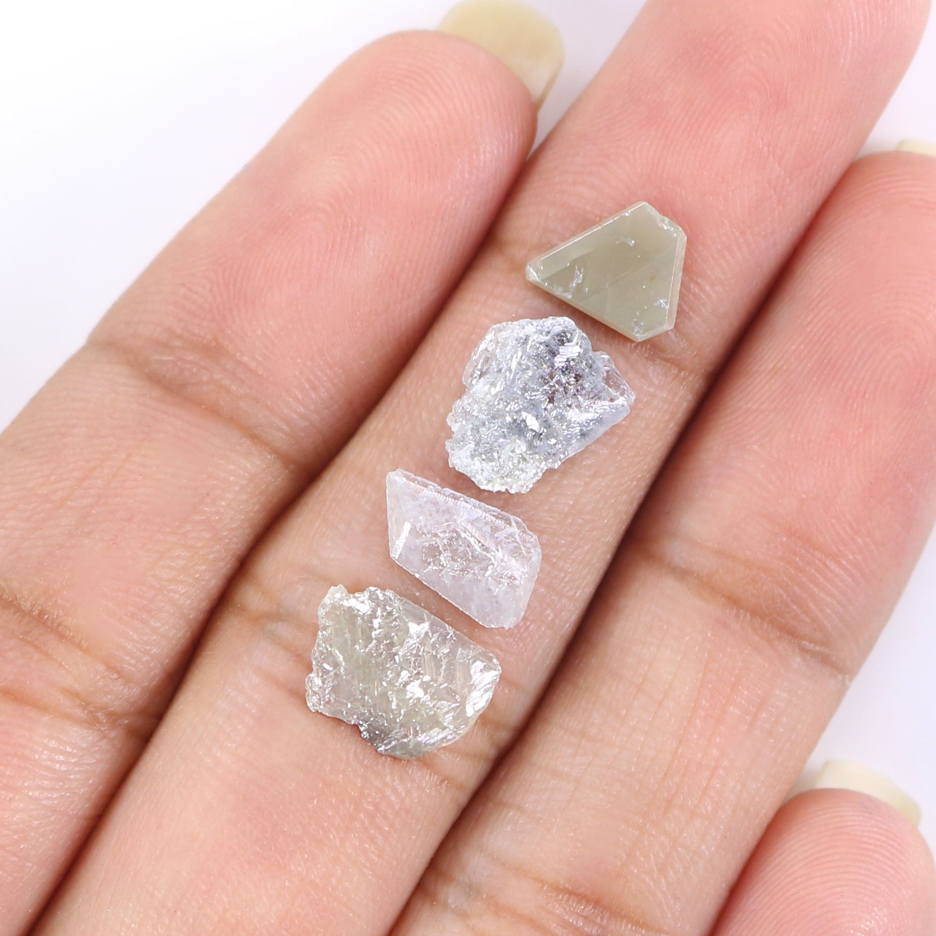 2.04 CT Natural Loose Slice Shape Diamond Grey Color Slice Cut Diamond 7.00 MM Natural Loose Grey Color Slice Irregular Cut Diamond LQ8931