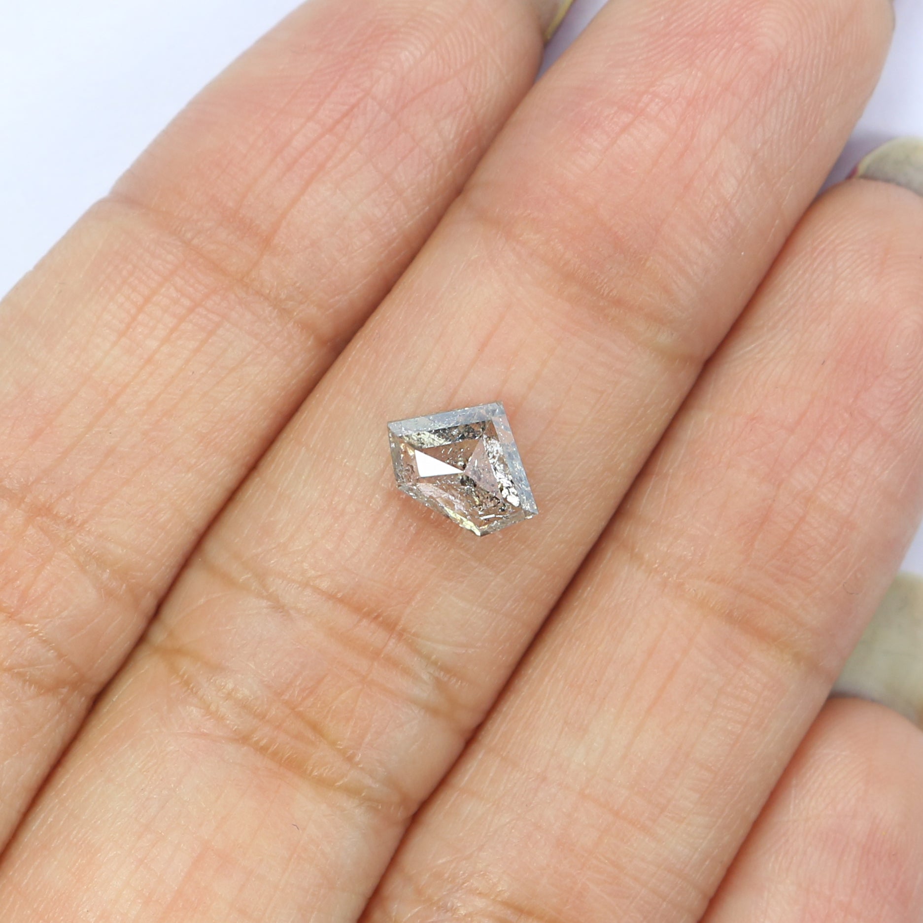 1.19 Ct Natural Loose Shield Diamond White-G Color Shield Cut Diamond 5.95 MM Natural Loose White-G Diamond Shield Rose Cut Diamond KDL2605