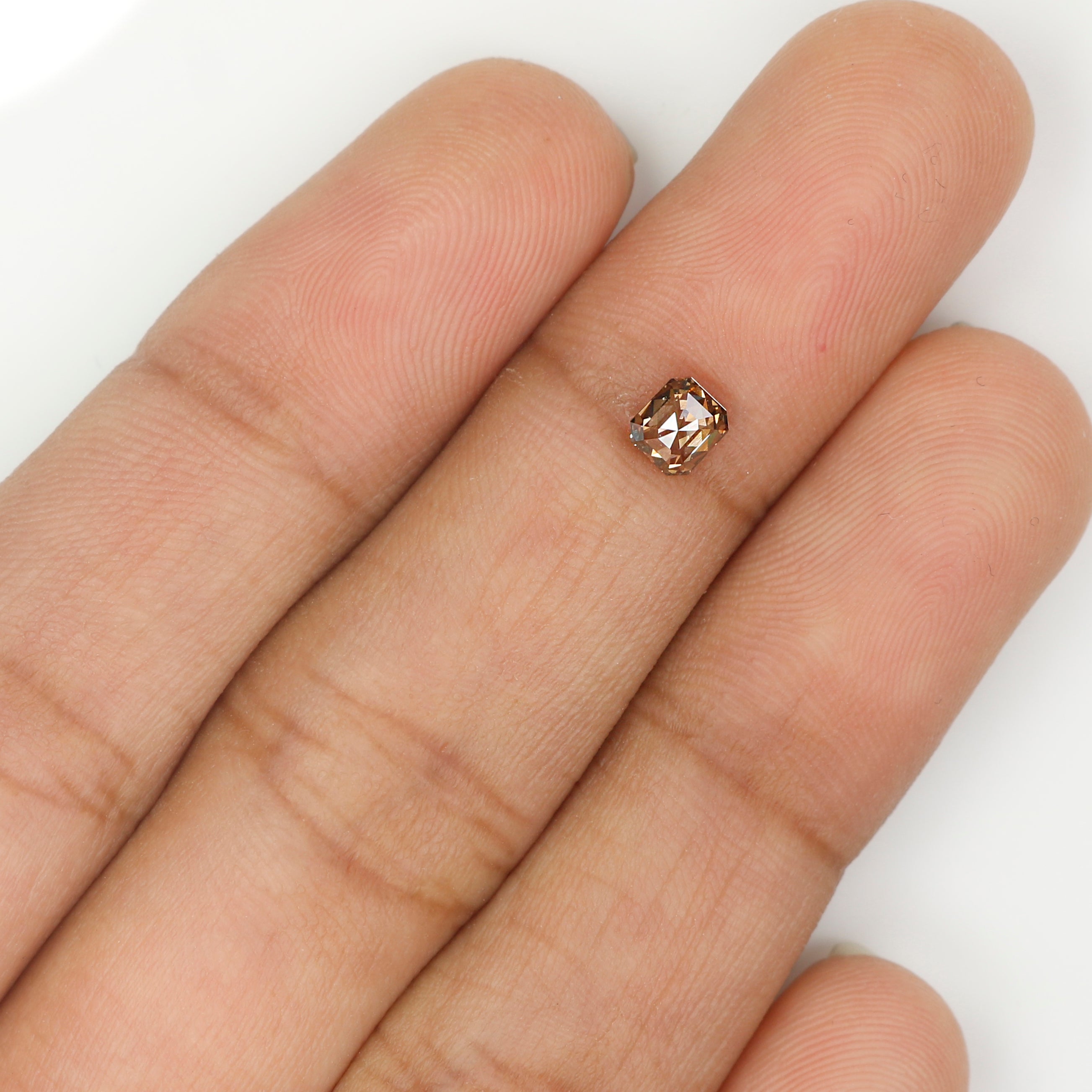 0.33 Ct Natural Loose Emerald Shape Diamond Brown Color Emerald Cut Diamond 4.05 MM Natural Brown Diamond Emerald Rose Cut Diamond LQB769