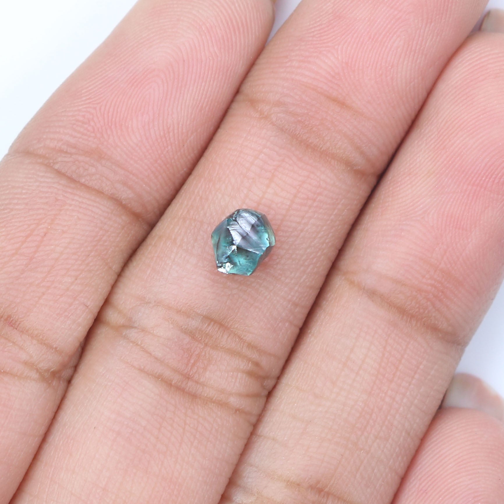 0.98 CT Natural Loose Rough Shape Diamond Blue Color Rough Cut Diamond 5.75 MM Natural Loose Blue Color Rough Irregular Cut Diamond KDL2326