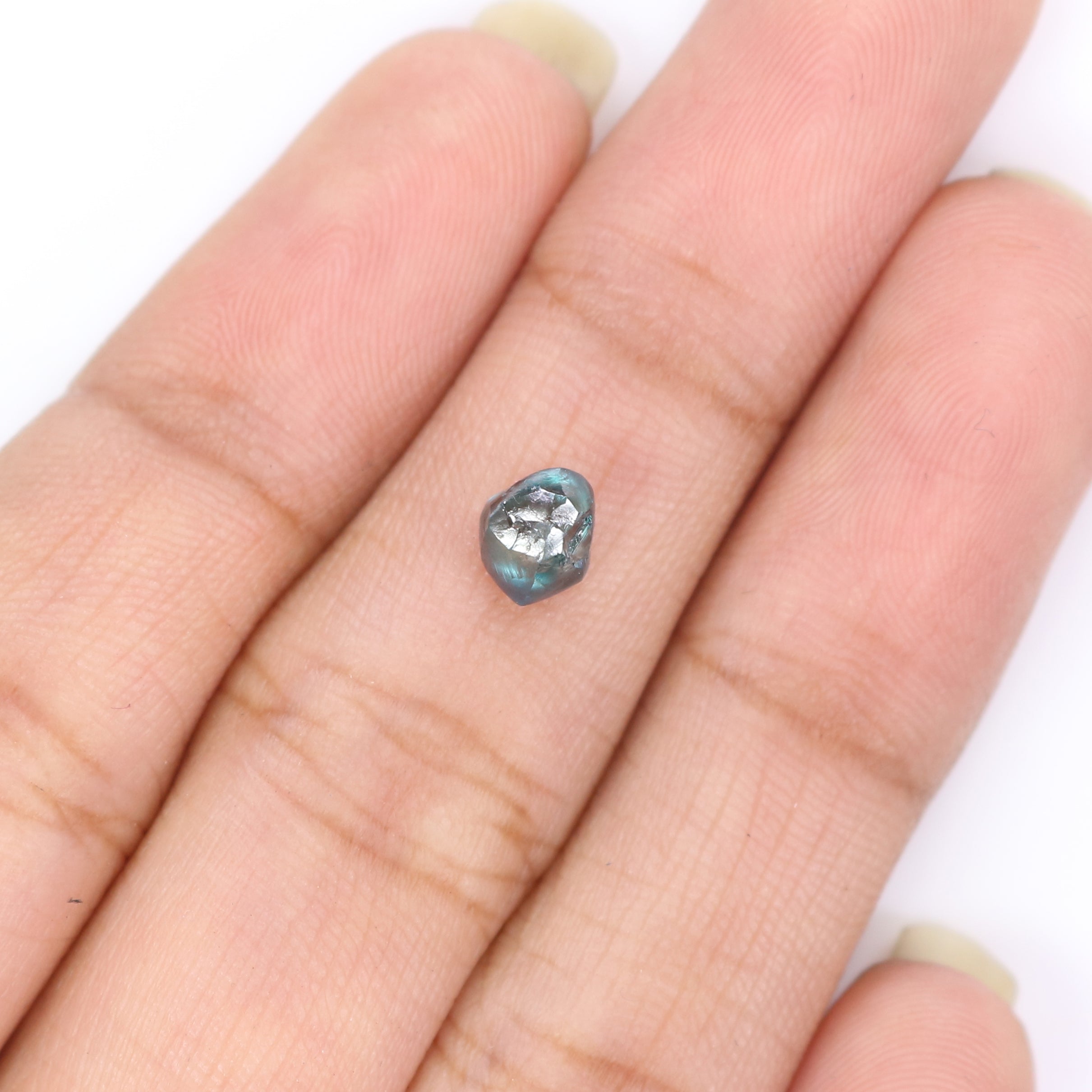 0.91 CT Natural Loose Rough Shape Diamond Blue Color Rough Cut Diamond 5.75 MM Natural Loose Blue Diamond Rough Irregular Cut Diamond QL2239