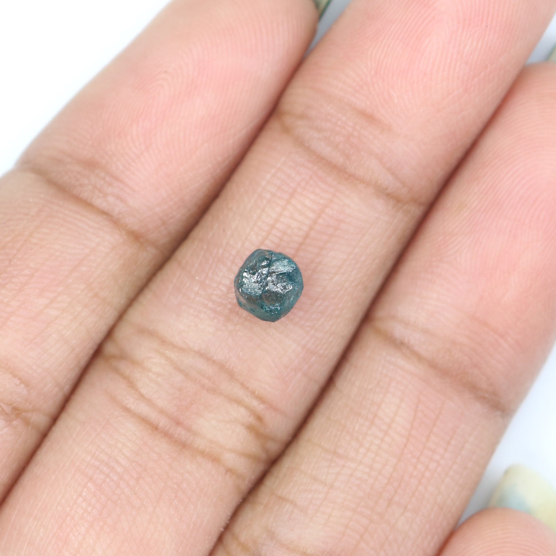 0.88 CT Natural Loose Rough Shape Diamond Blue Color Rough Cut Diamond 5.25 MM Natural Loose Blue Diamond Rough Irregular Cut Diamond LQ2337