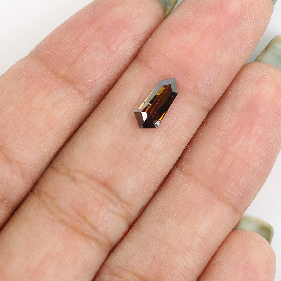 0.81 CT Natural Loose Shield Shape Diamond Brown Color Shield Cut Diamond 9.15 MM Natural Brown Color Diamond Shield Rose Cut Diamond LQ1656