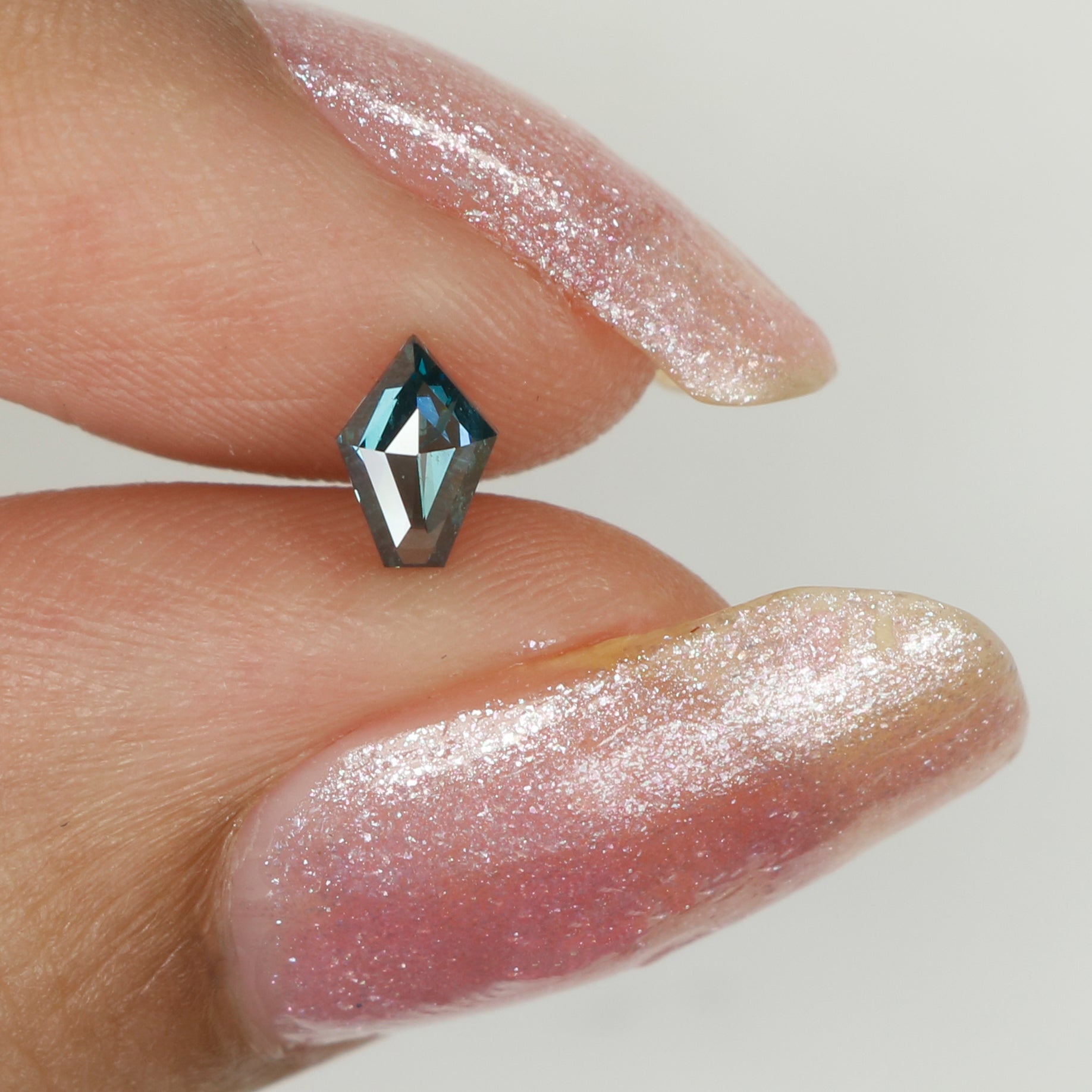 0.25 CT Natural Loose Shield Shape Diamond Blue Color Shield Cut Diamond 5.15 MM Natural Loose Blue Color Shield Rose Cut Diamond KQ2239