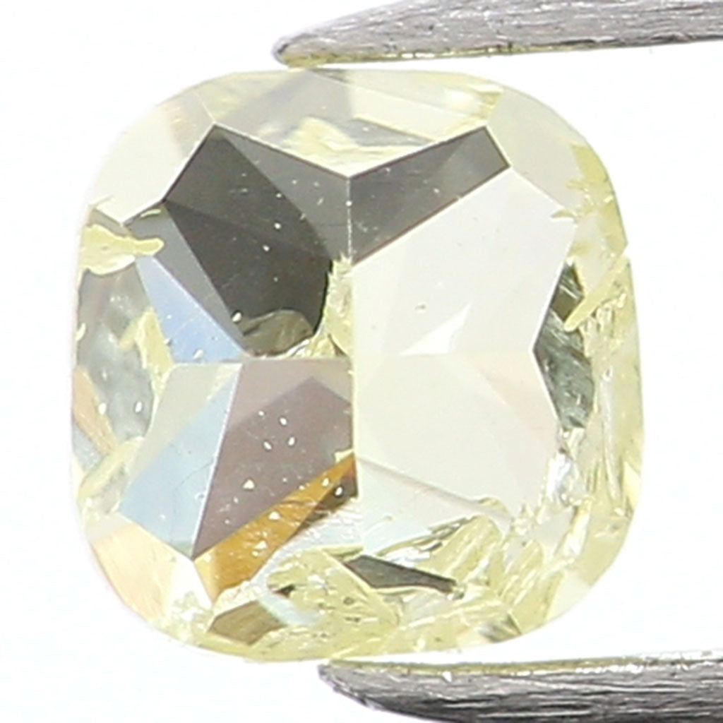 0.13 Ct Natural Loose Diamond, Cushion Diamond, Yellow Diamond, Polished Diamond, Real Diamond, Rustic Diamond, Antique Diamond L5494