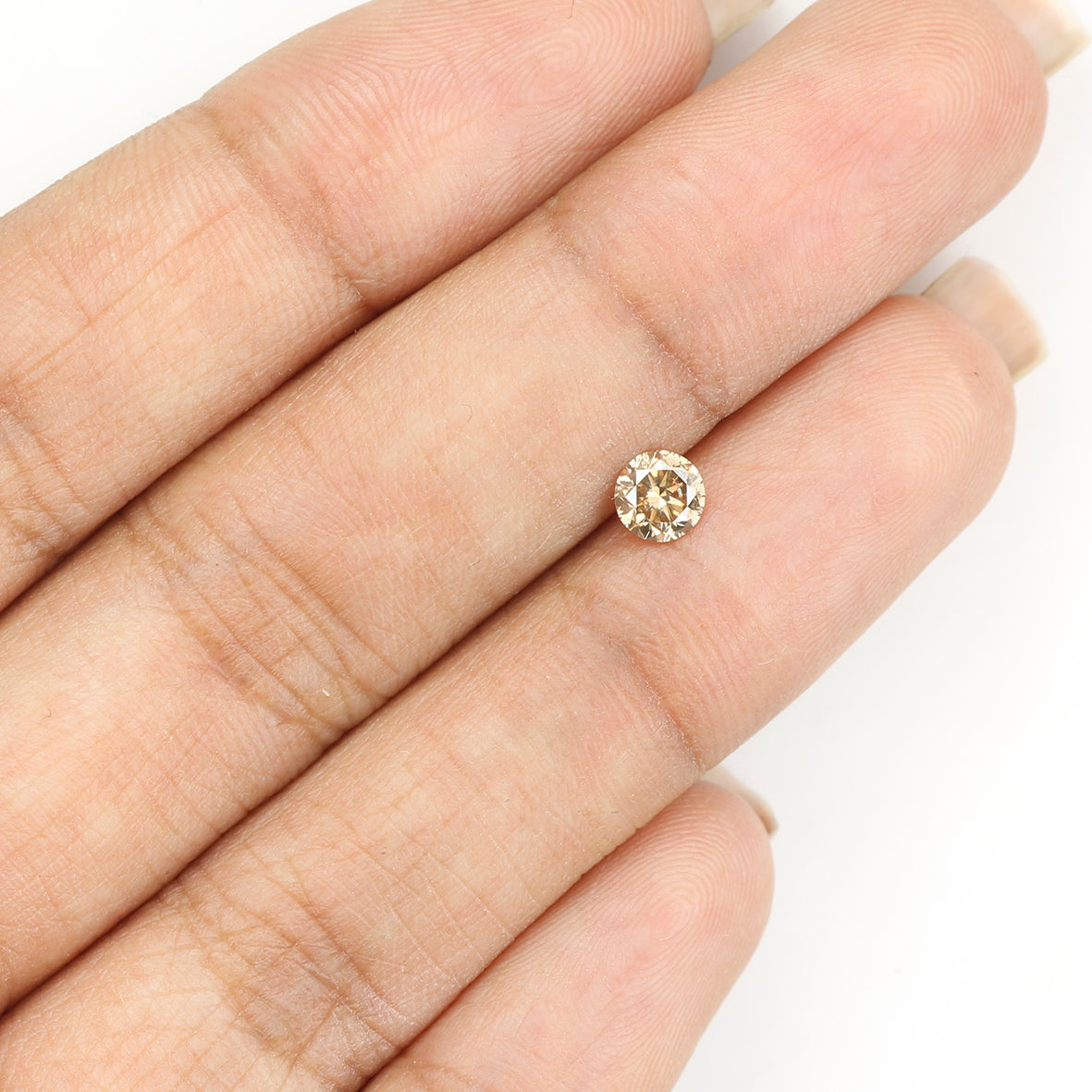 0.36 Ct Natural Loose Diamond, Brown Diamond, Round Diamond, Round Brilliant Cut Diamond, Sparkling Diamond, Rustic Diamond L484