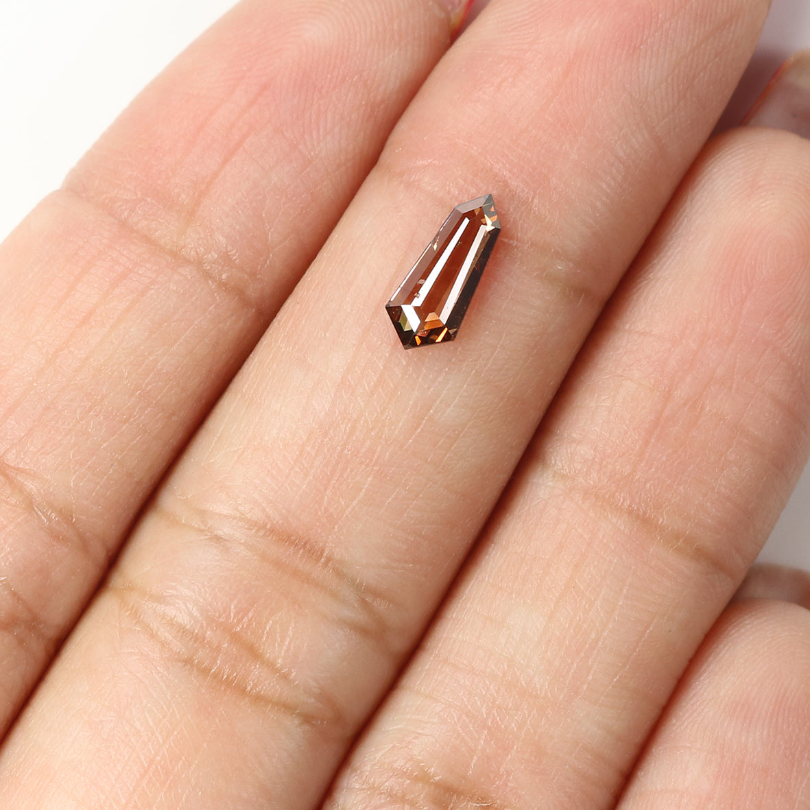 0.50 CT Natural Loose Shield Shape Diamond Brown Color Shield Cut Diamond 9.10 MM Natural Loose Brown Color Shield Rose Cut Diamond QL1613