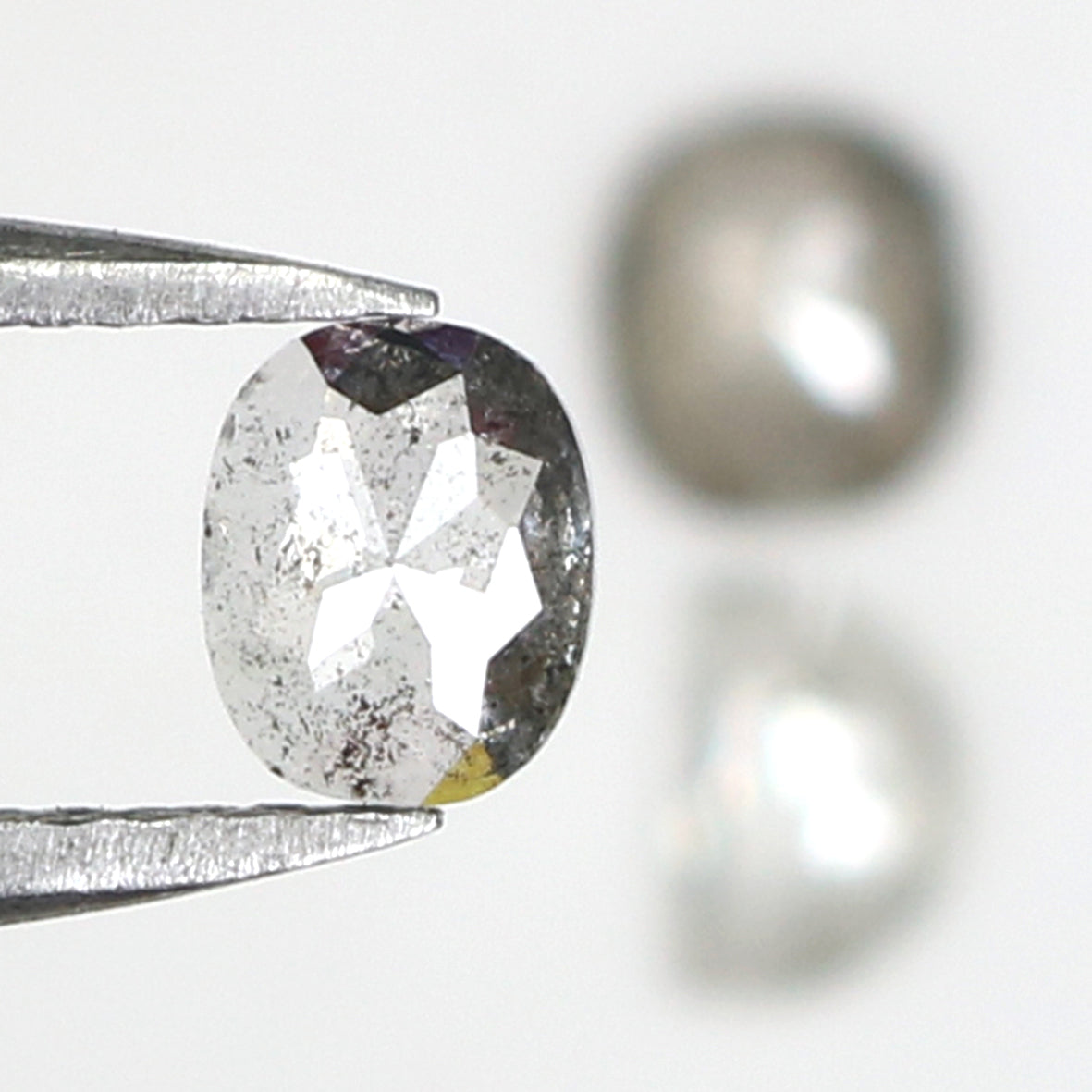 Natural Loose Mix Shape Salt And Pepper Diamond Black Grey Color 0.80 CT 4.80 MM Mix Shape Shape Rose Cut Diamond KDL184