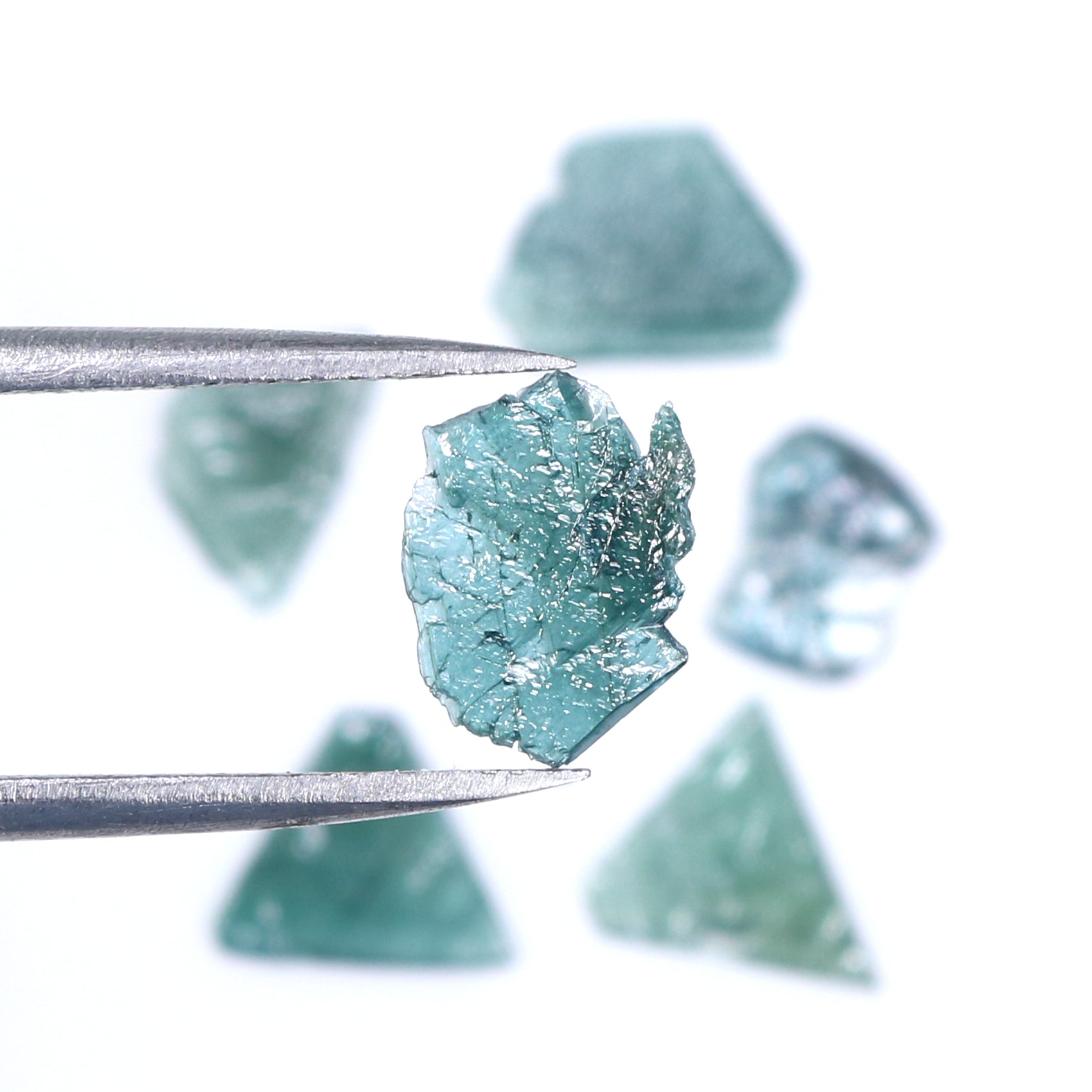 1.85 CT Natural Loose Slice Diamond Blue Color Diamond Natural Loose Diamond 7.00 MM Slice Cut Diamond Irregular Cut Slice Shape LQ9169