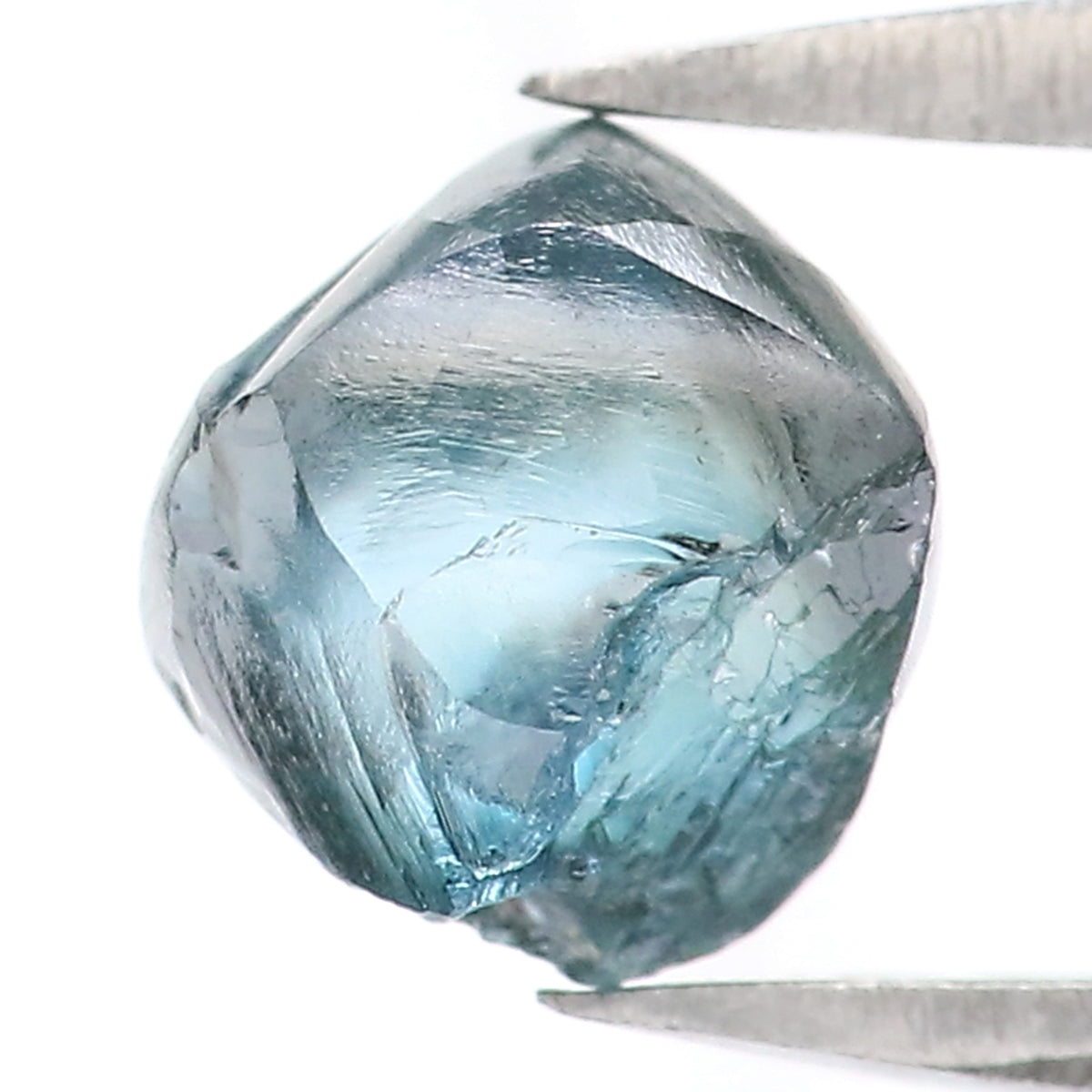 Natural Loose Crystal Rough Blue Color Diamond 1.31 CT 6.21 MM Rough Irregular Cut Diamond KDL2230