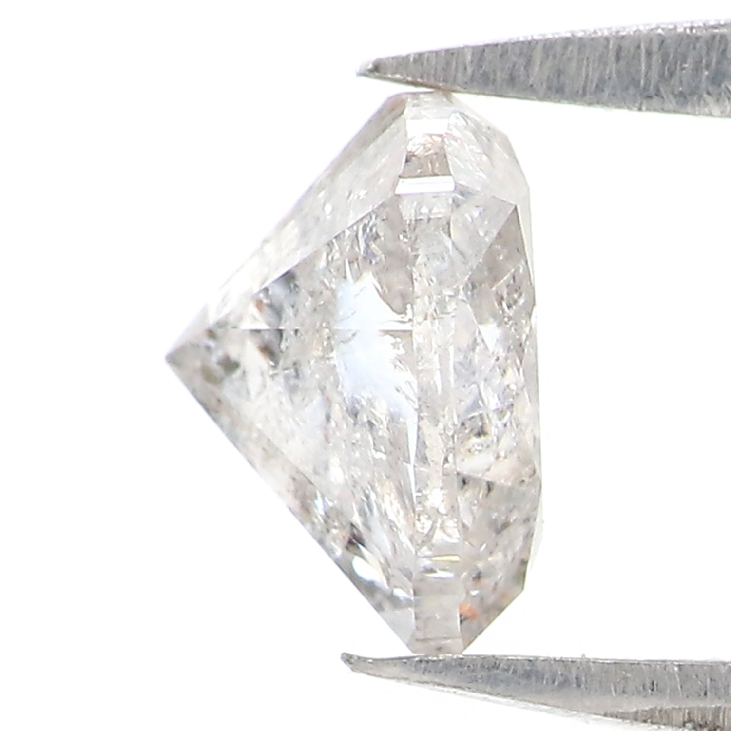 1.15 CT Natural Loose Heart Cut Diamond Salt And Pepper Heart Diamond 6.20 MM Natural Black Grey Diamond Heart Brilliant Cut Diamond QL2571