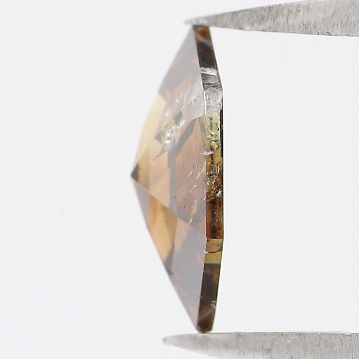 0.85 CT Natural Loose Hexagon Shape Diamond Brown Color Hexagon Cut Diamond 7.10 MM Natural Brown Color Hexagon Rose Cut Diamond KQ2017