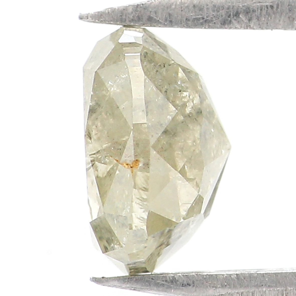 1.40 CT Natural Loose Cushion Shape Diamond Salt And Pepper Cushion Cut Diamond 6.60 MM Natural Grey Color Cushion Rose Cut Diamond KQ1842