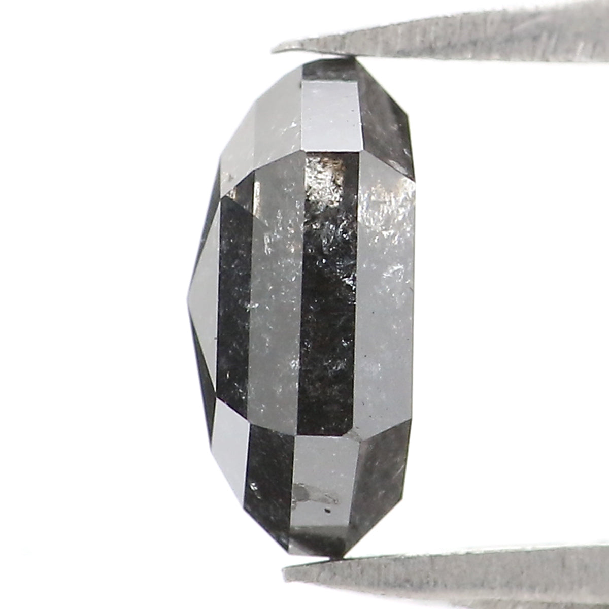 1.43 CT Natural Loose Hexagon Shape Diamond Salt And Pepper Hexagon Diamond 7.65 MM Black Grey Color Hexagon Shape Rose Cut Diamond QL2704