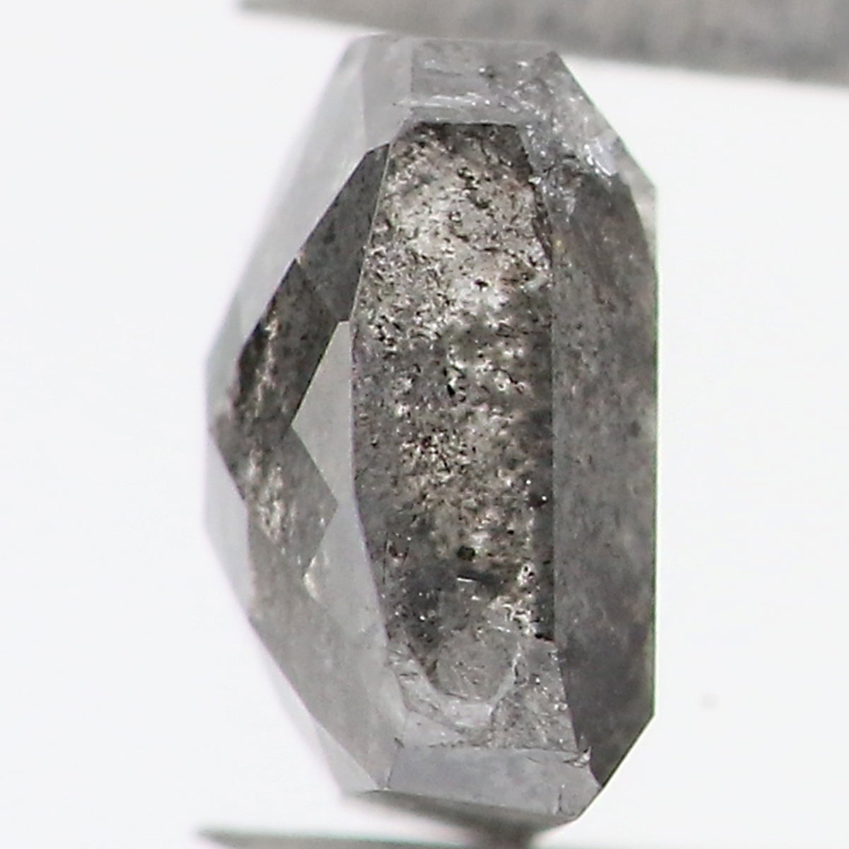 0.61 CT Natural Loose Square Shape Diamond Salt And Pepper Square Diamond 4.65 MM Natural Black Grey Color Square Rose Cut Diamond LQ1747