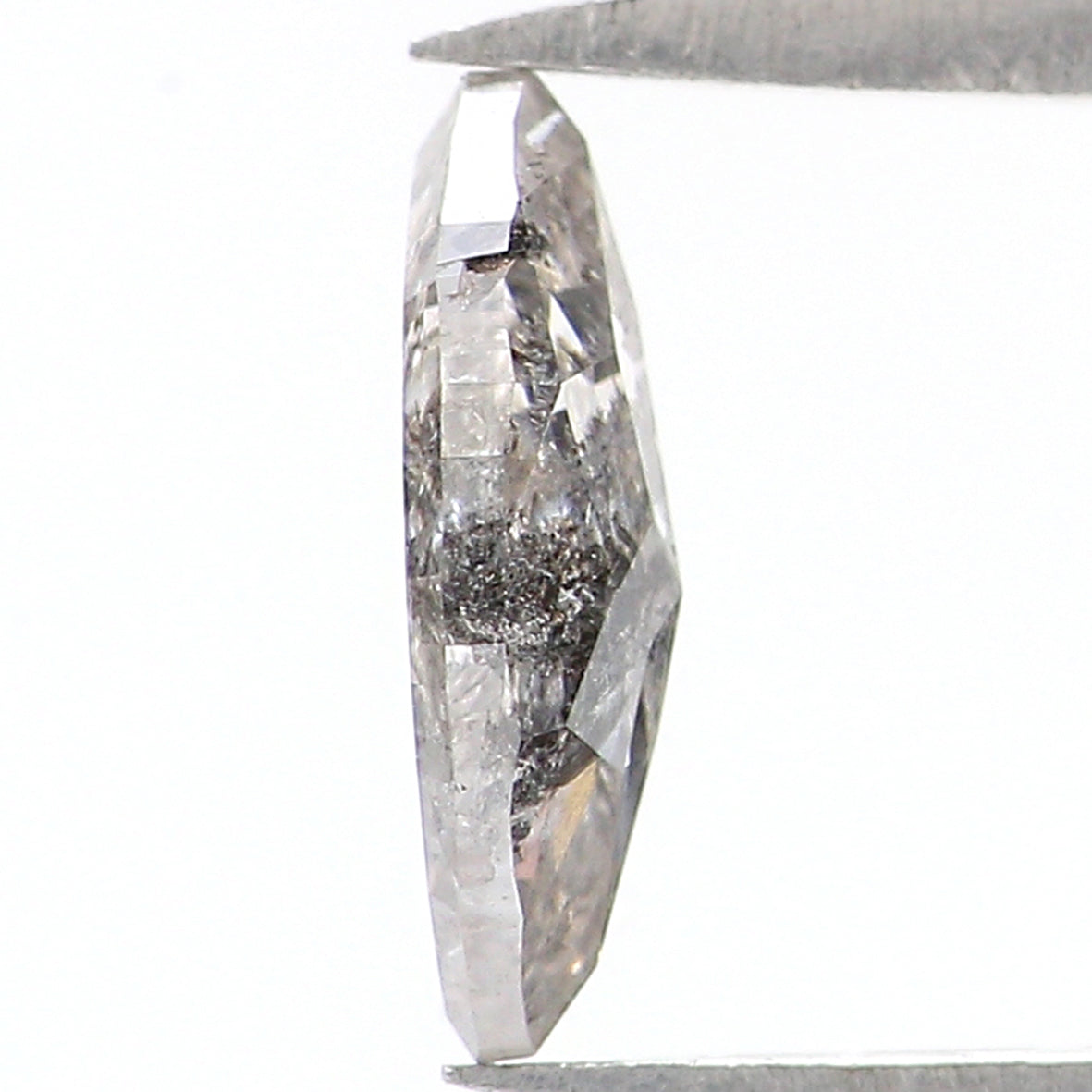 Natural Loose Marquise Salt And Pepper Diamond Black Grey Color 0.48 CT 7.50 MM Marquise Shape Rose Cut Diamond L1524