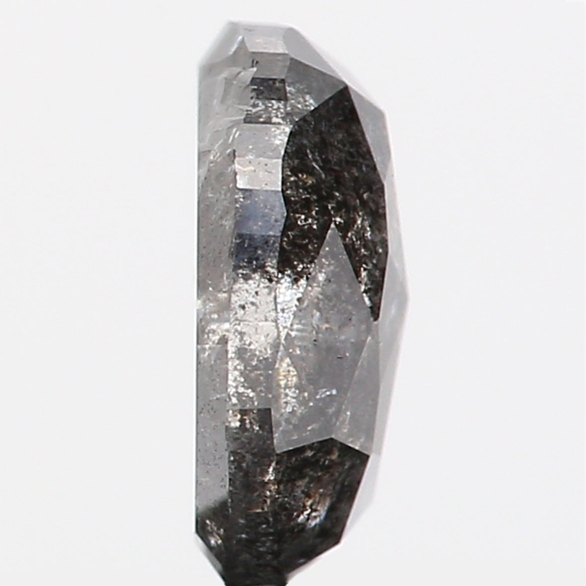 1.04 CT Natural Loose Oval Shape Diamond Salt And Pepper Oval Rose Cut Diamond 7.10 MM Black Grey Color Oval Shape Rose Cut Diamond QL324