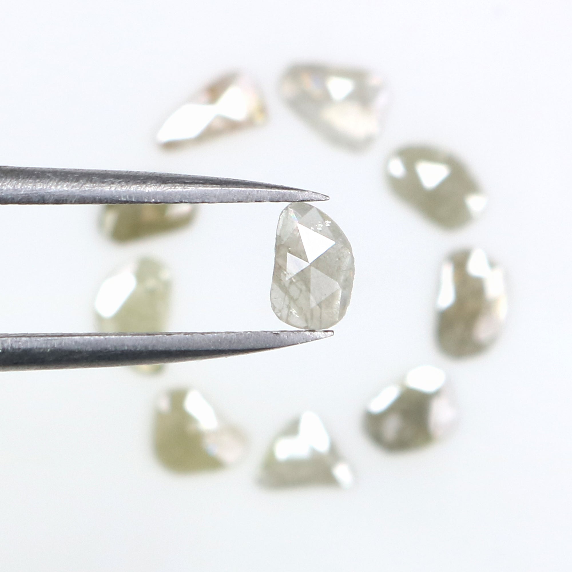 Natural Loose Slice Grey Color Diamond 1.45 CT 4.92 MM Slice Shape Rose Cut Diamond KR2601