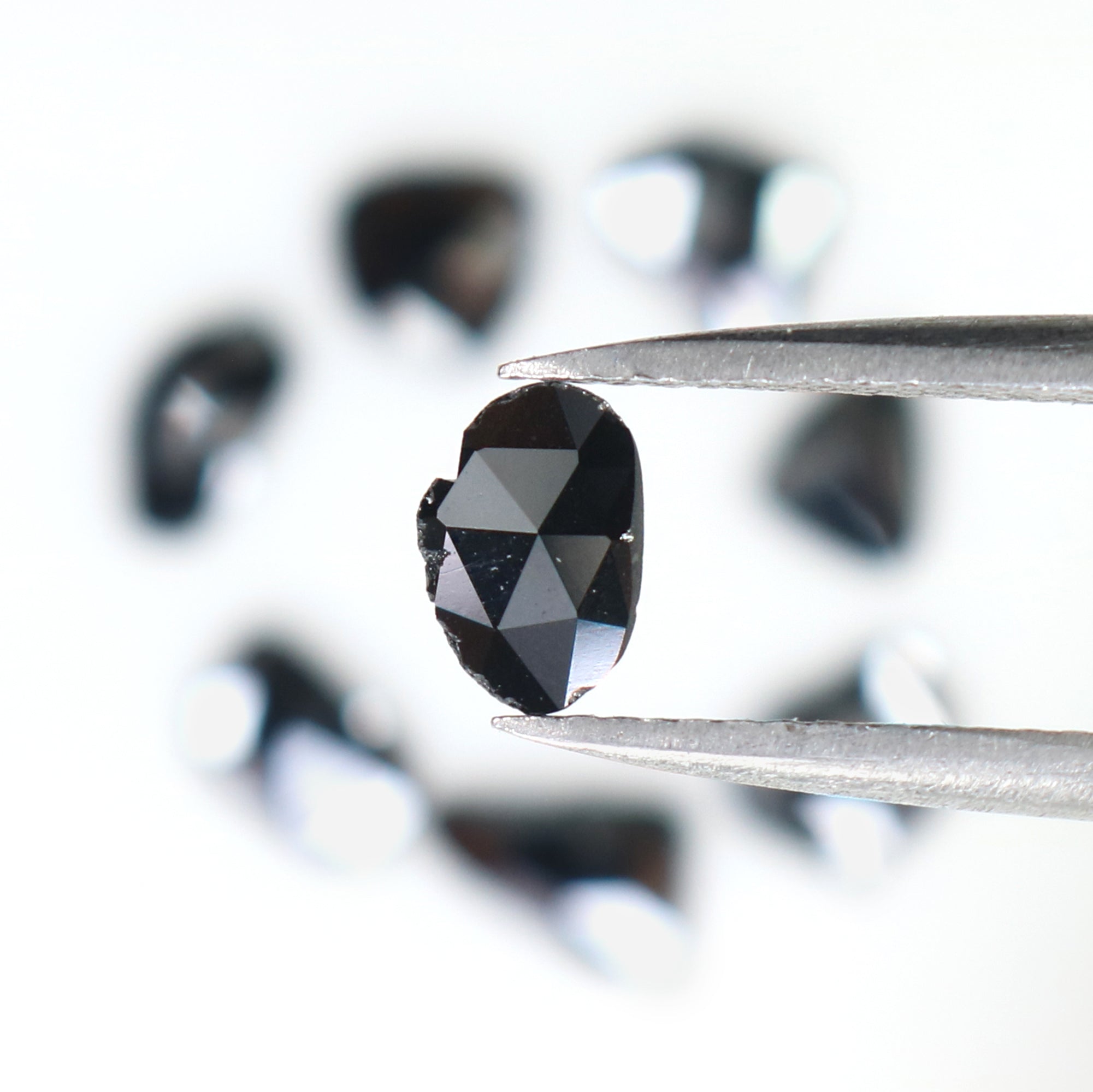 Natural Loose Slice Black Color Diamond 1.41 CT 4.70 MM Slice Shape Rose Cut Diamond L2597