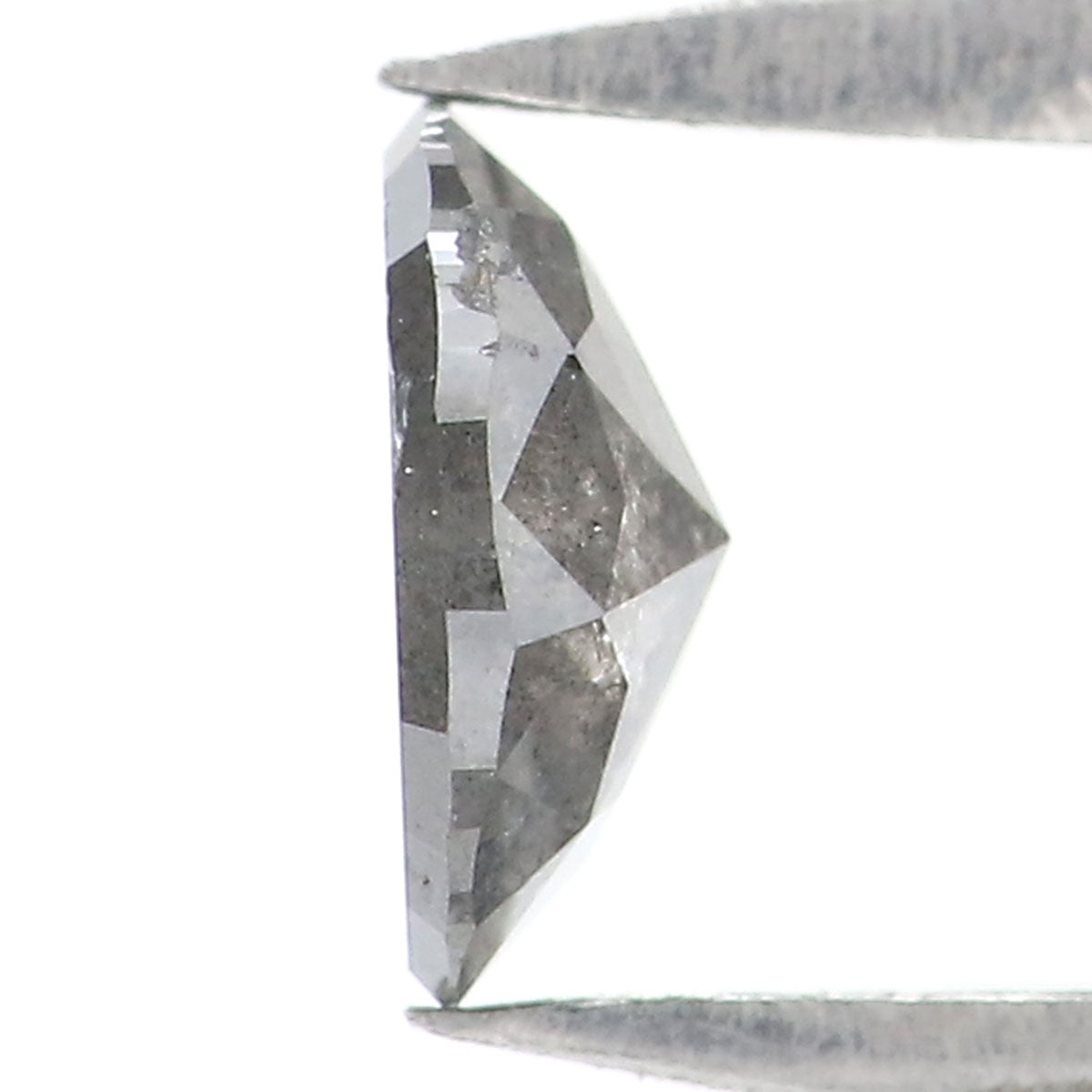 0.33 CT Natural Loose Oval Shape Diamond Salt And Pepper Oval Diamond 5.45 MM Natural Loose Black Grey Color Oval Rose Cut Diamond KQ2574