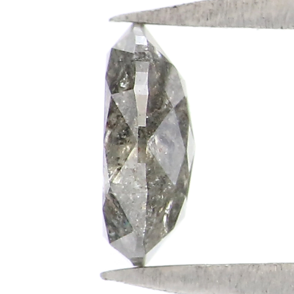 0.55 CT Natural Loose Oval Shape Diamond Salt And Pepper Oval Cut Diamond 5.80 MM Natural Loose Black Grey Color Oval Rose Cut Diamond LQ810