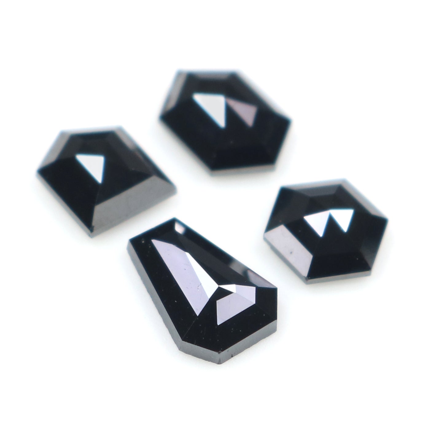 1.04 CT Natural Loose Mix Shape Diamond Black Color Mix Shape Diamond 5.55 MM Natural Loose Diamond Black Mix Shape Rose Cut Diamond QK2621