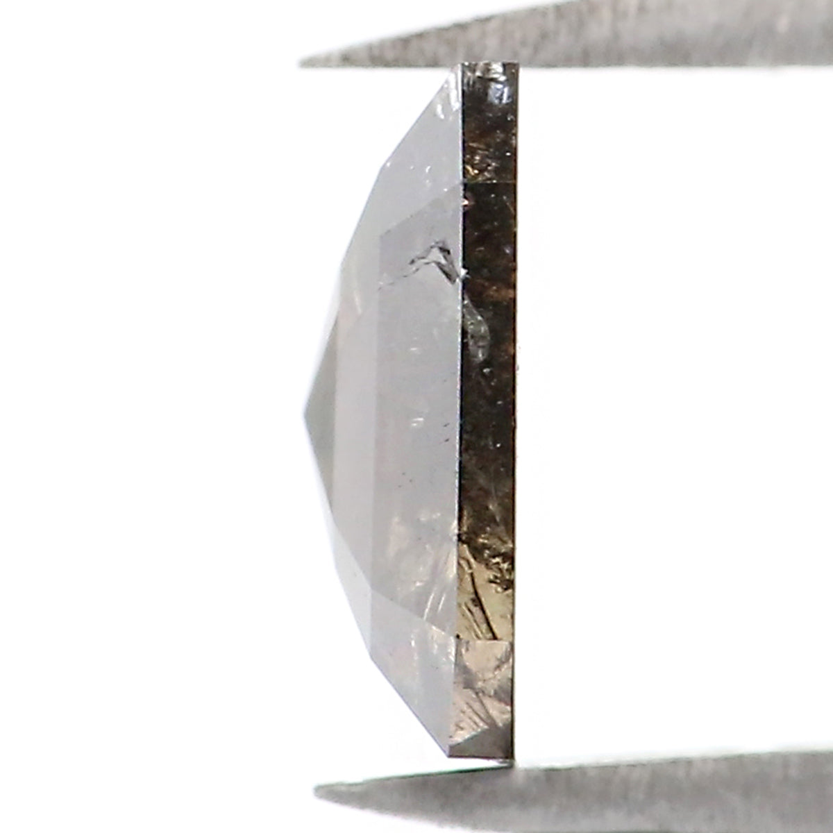 1.08 CT Natural Loose Radiant Shape Diamond Salt And Pepper Radiant Diamond 7.10 MM Natural Black Grey Color Radiant Rose Cut Diamond LQ7439